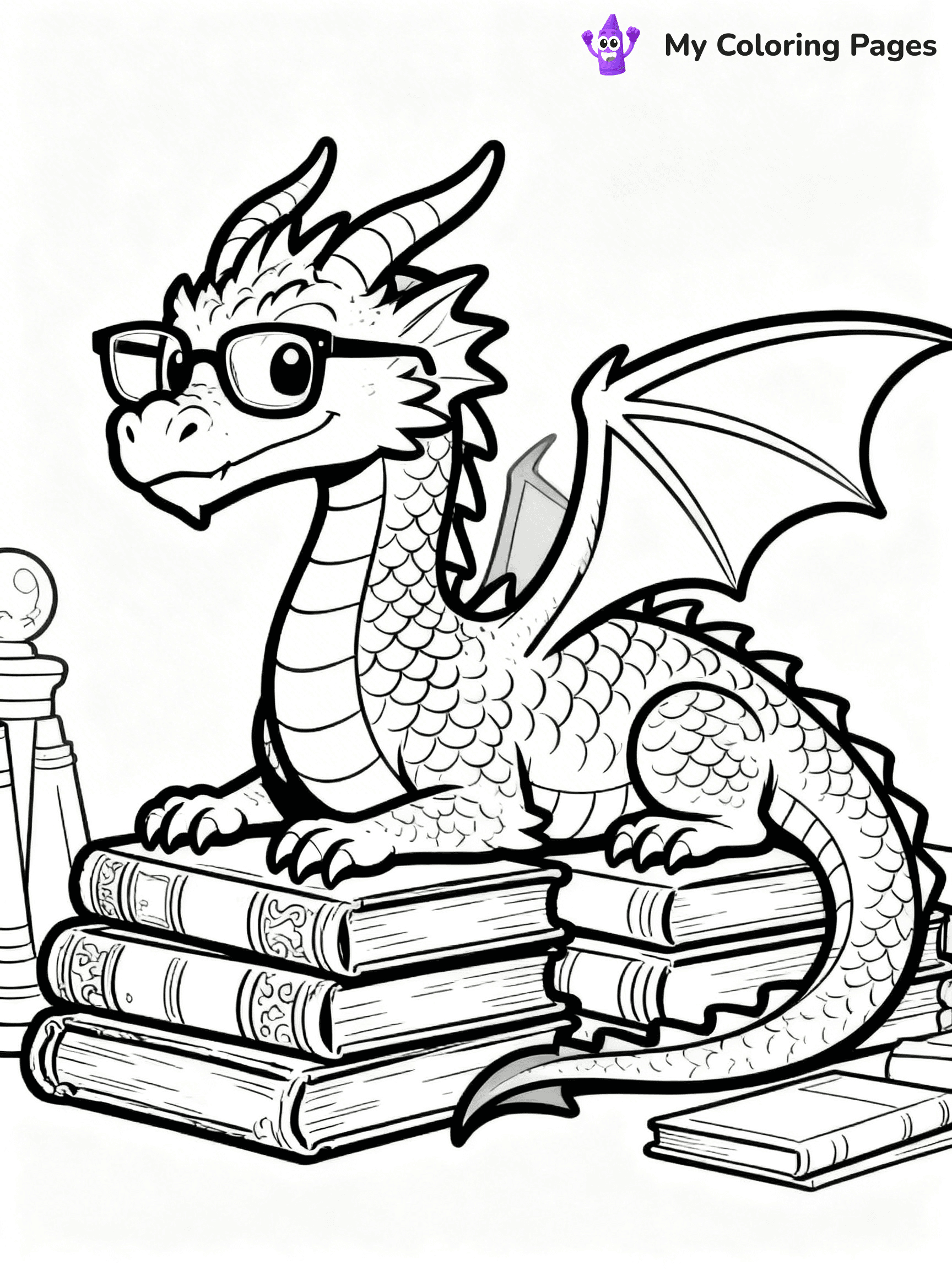 Realistic Dragon Coloring Pages - 90