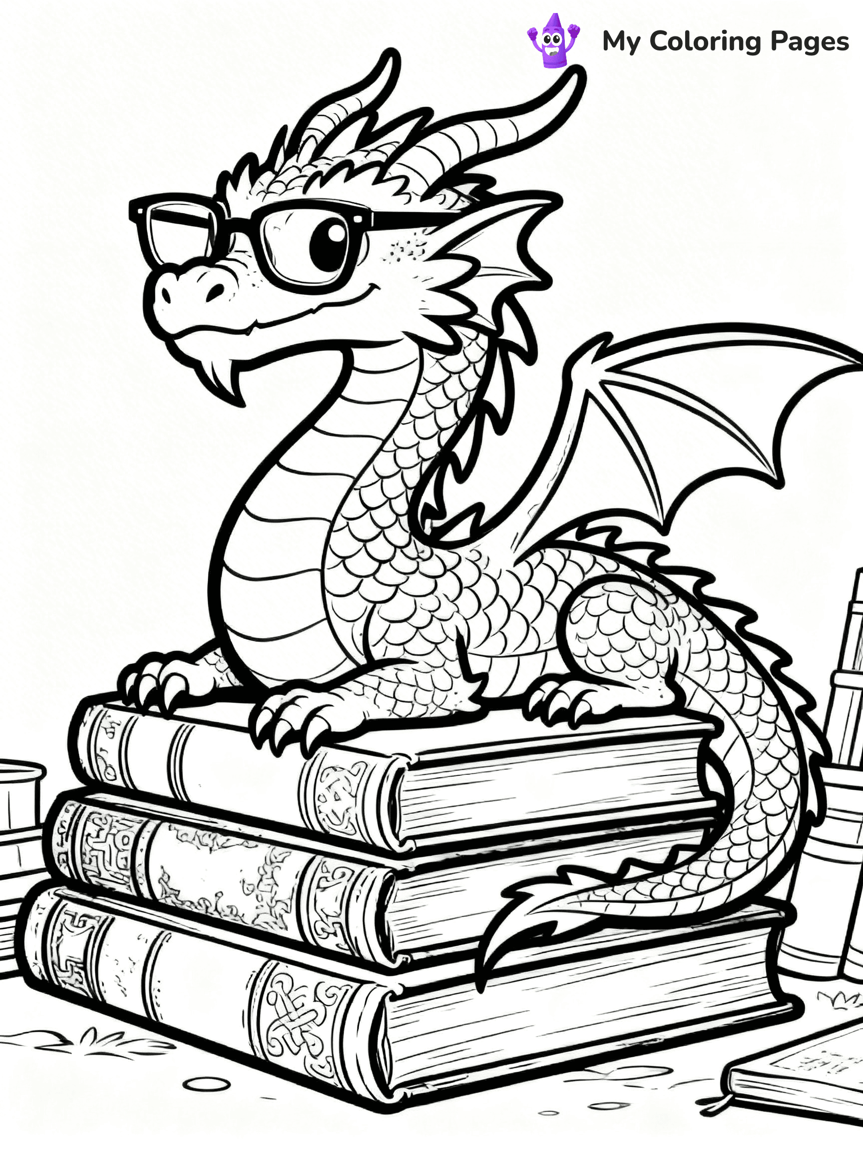 Realistic Dragon Coloring Pages - 87