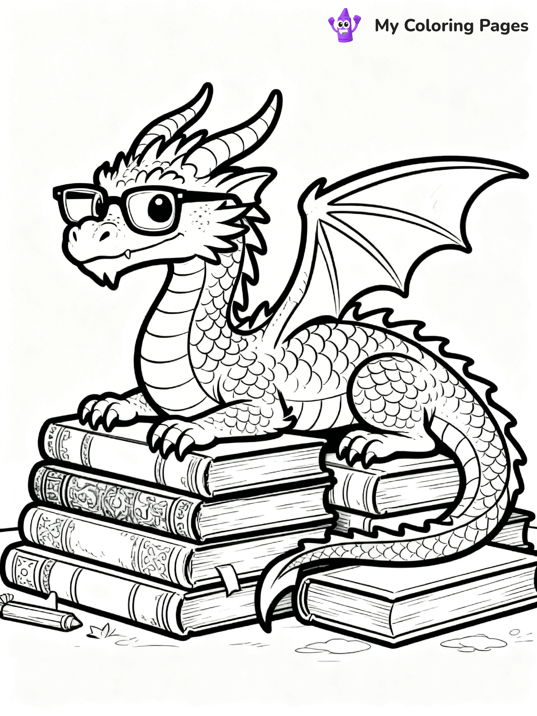 Realistic Dragon Coloring Pages - 86