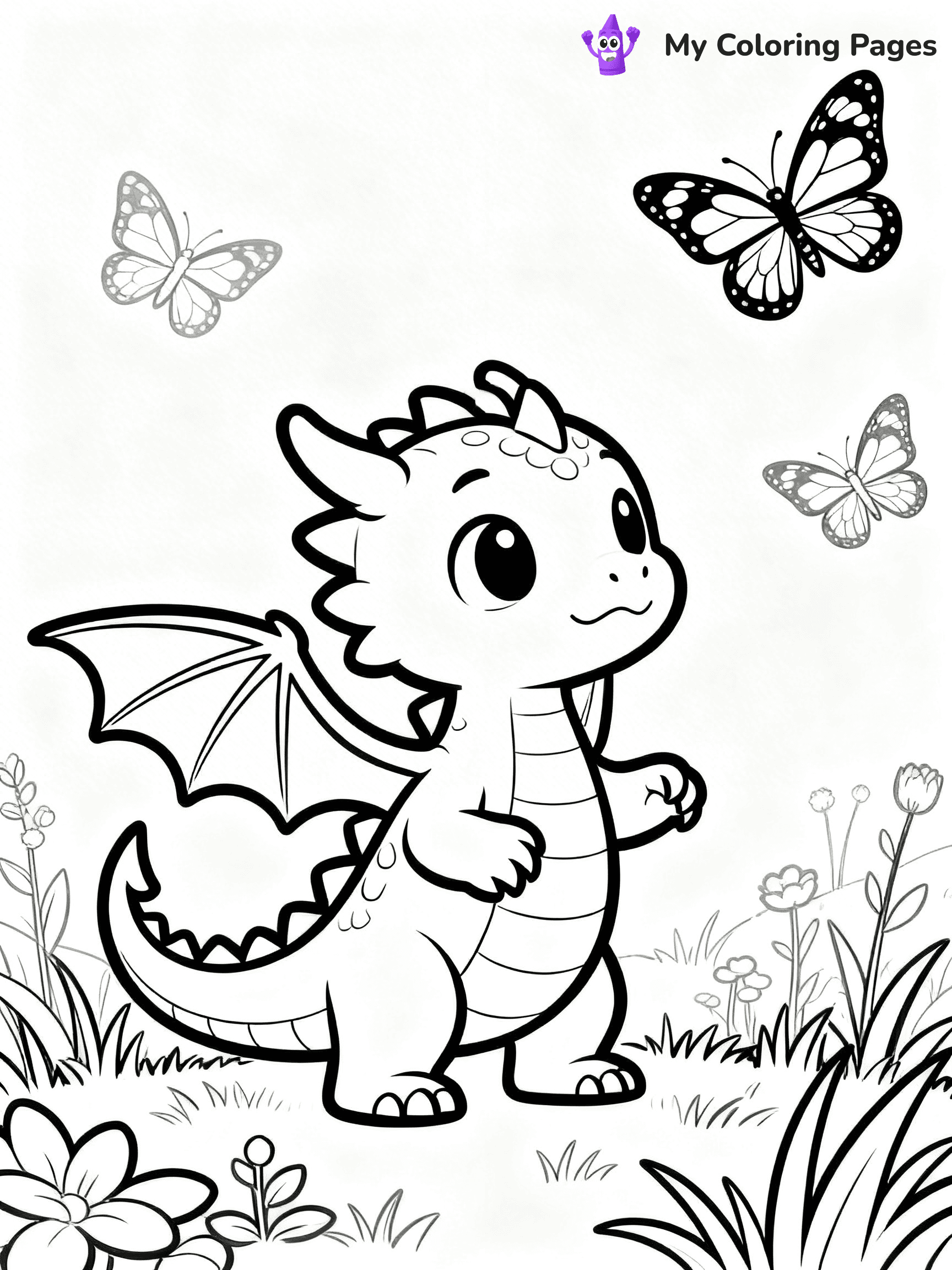 Realistic Dragon Coloring Pages - 83