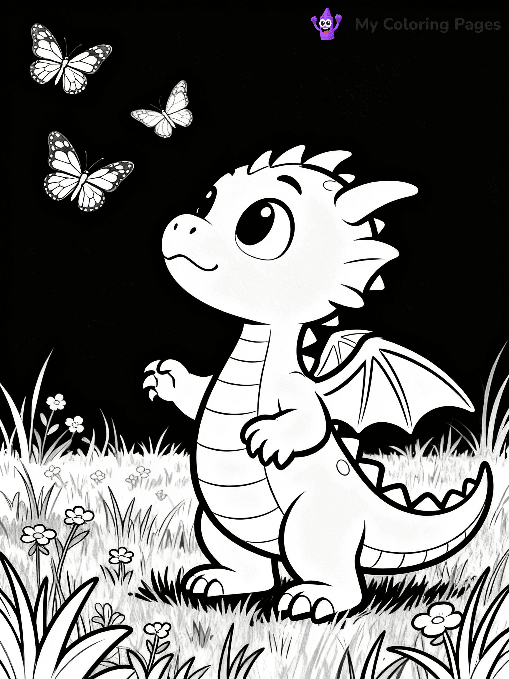 Realistic Dragon Coloring Pages - 82