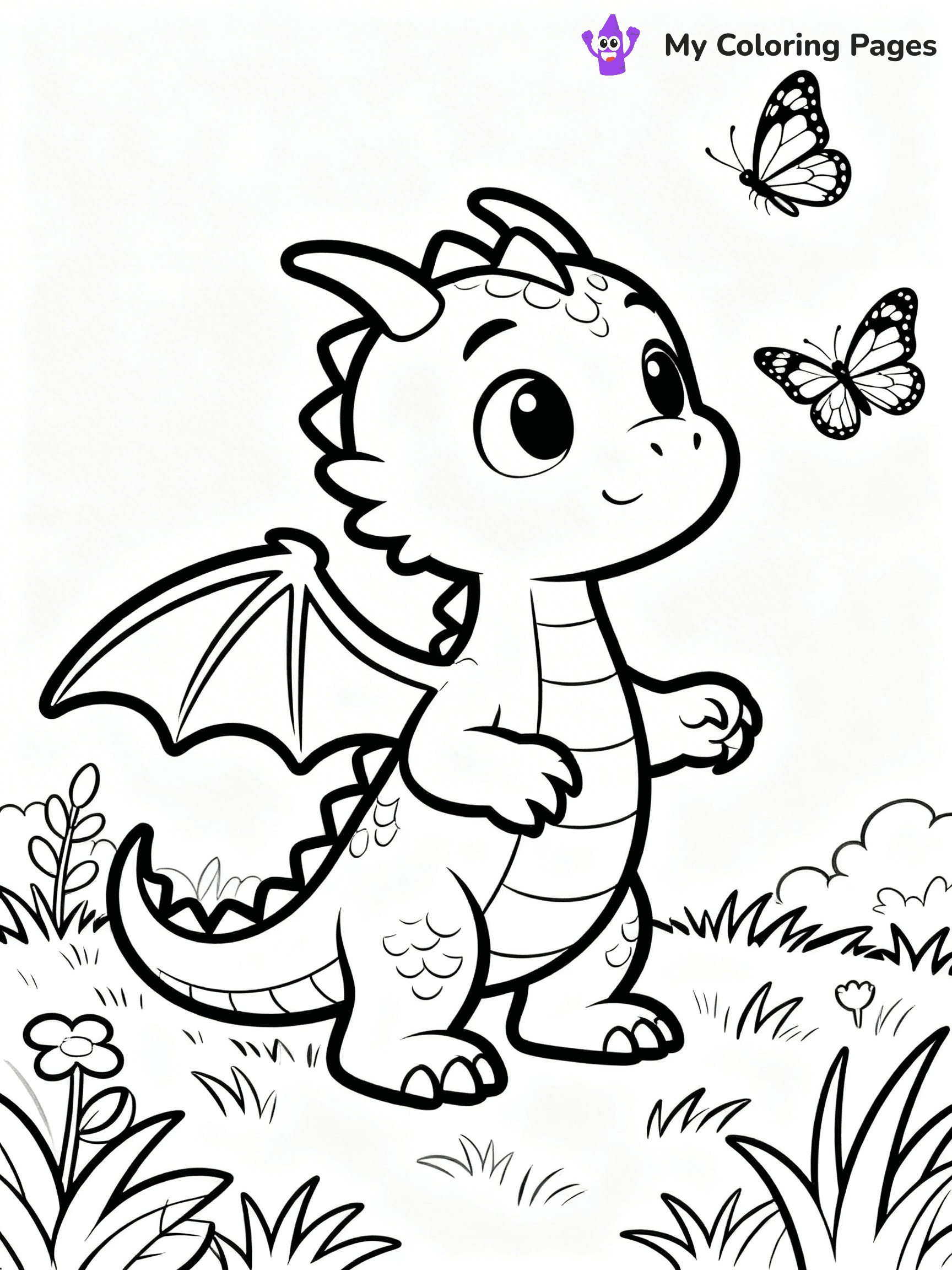 Realistic Dragon Coloring Pages - 81