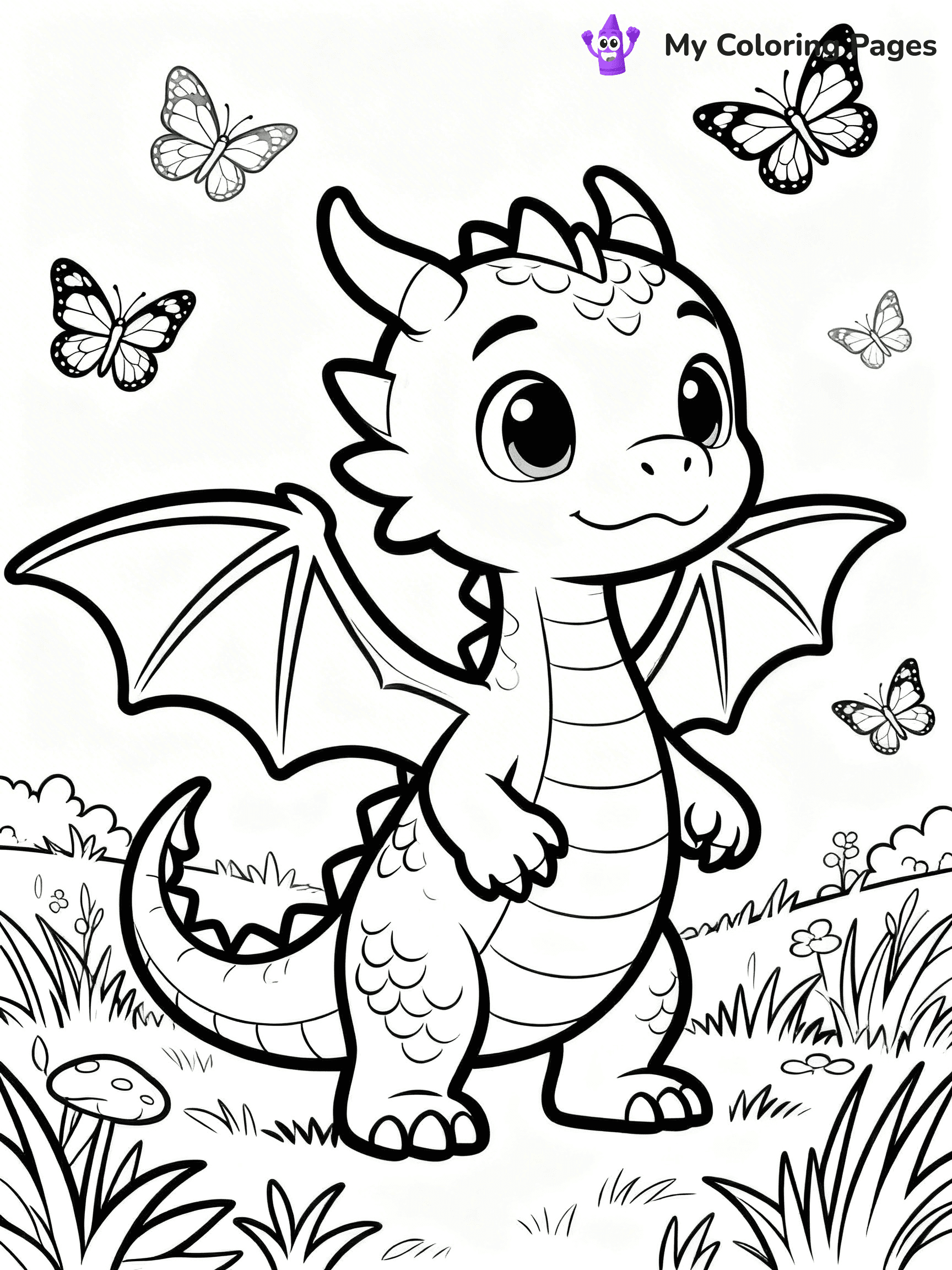 Realistic Dragon Coloring Pages - 80