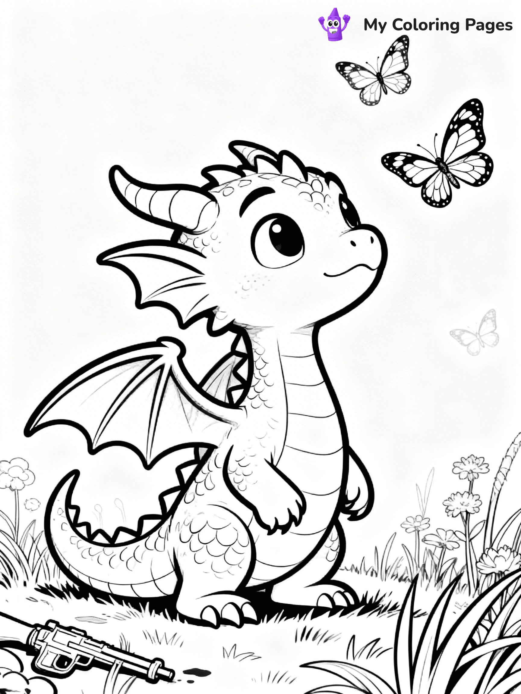 Realistic Dragon Coloring Pages - 79