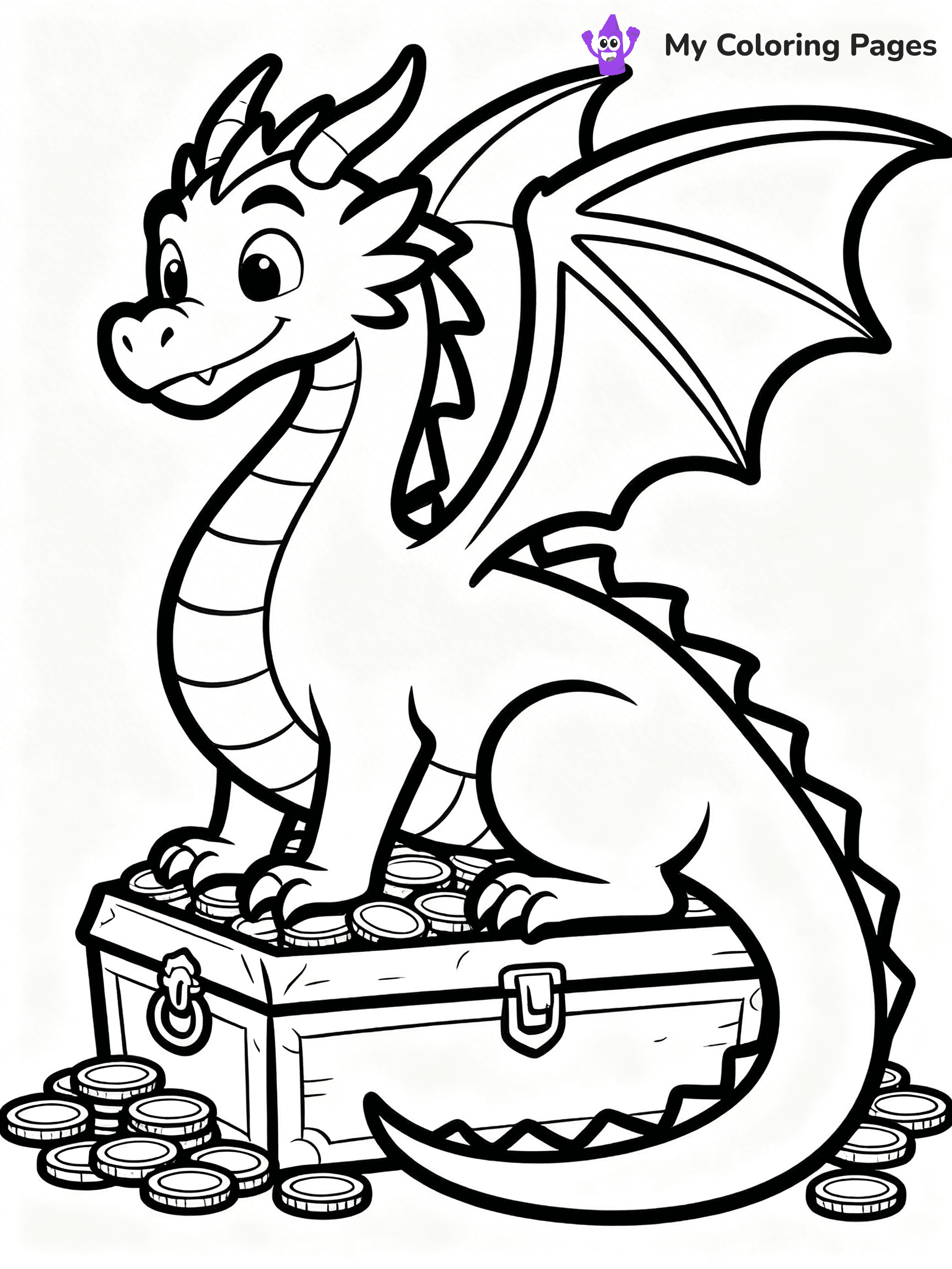 Realistic Dragon Coloring Pages - 75