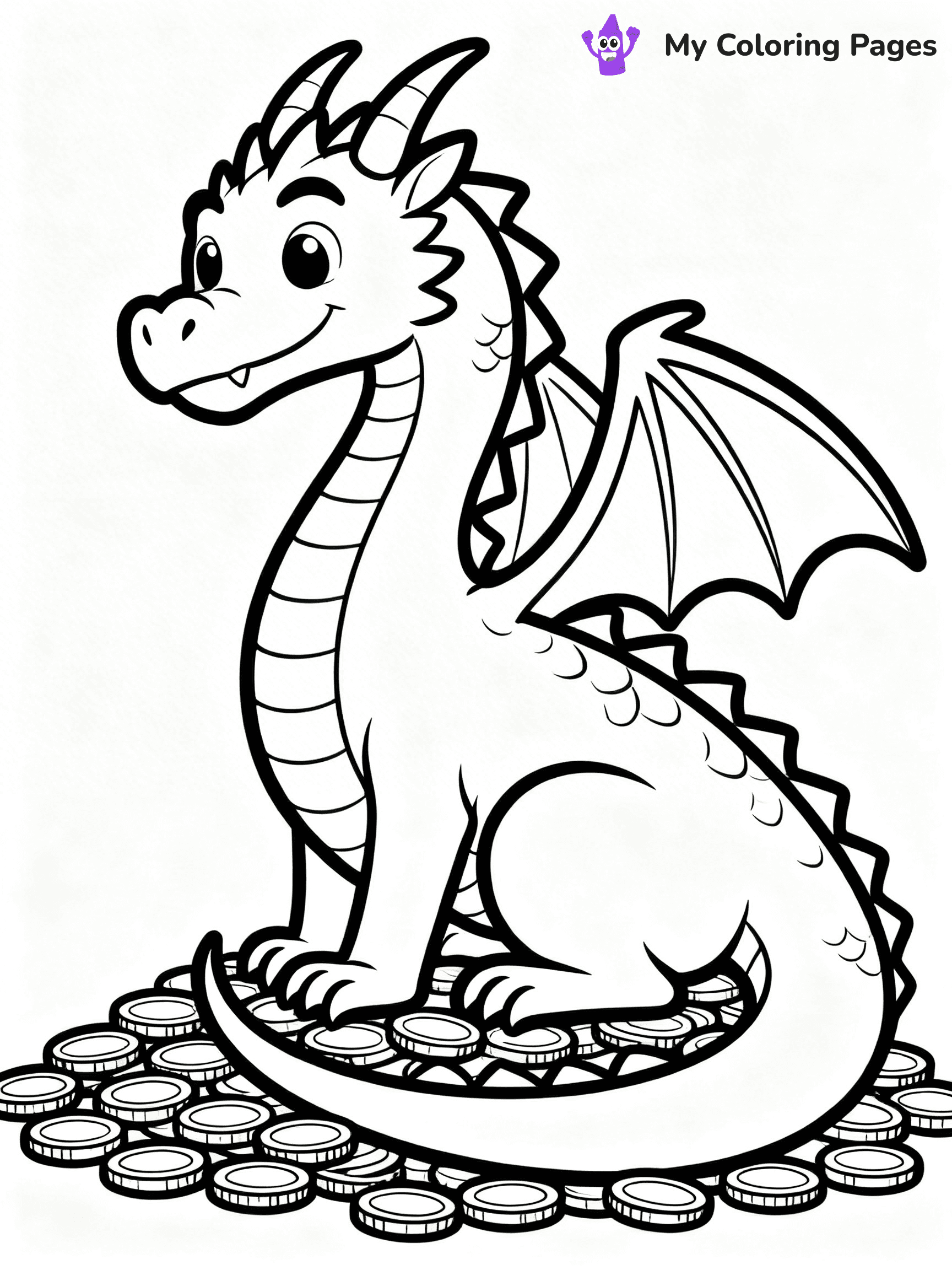 Realistic Dragon Coloring Pages - 73