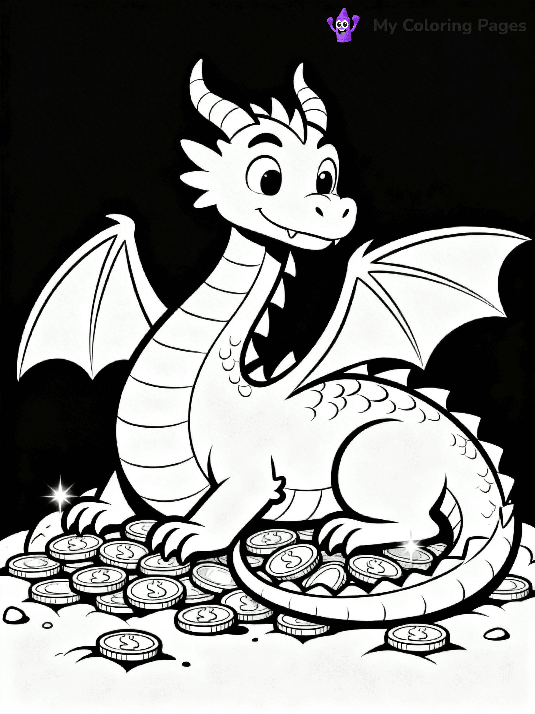 Realistic Dragon Coloring Pages - 72