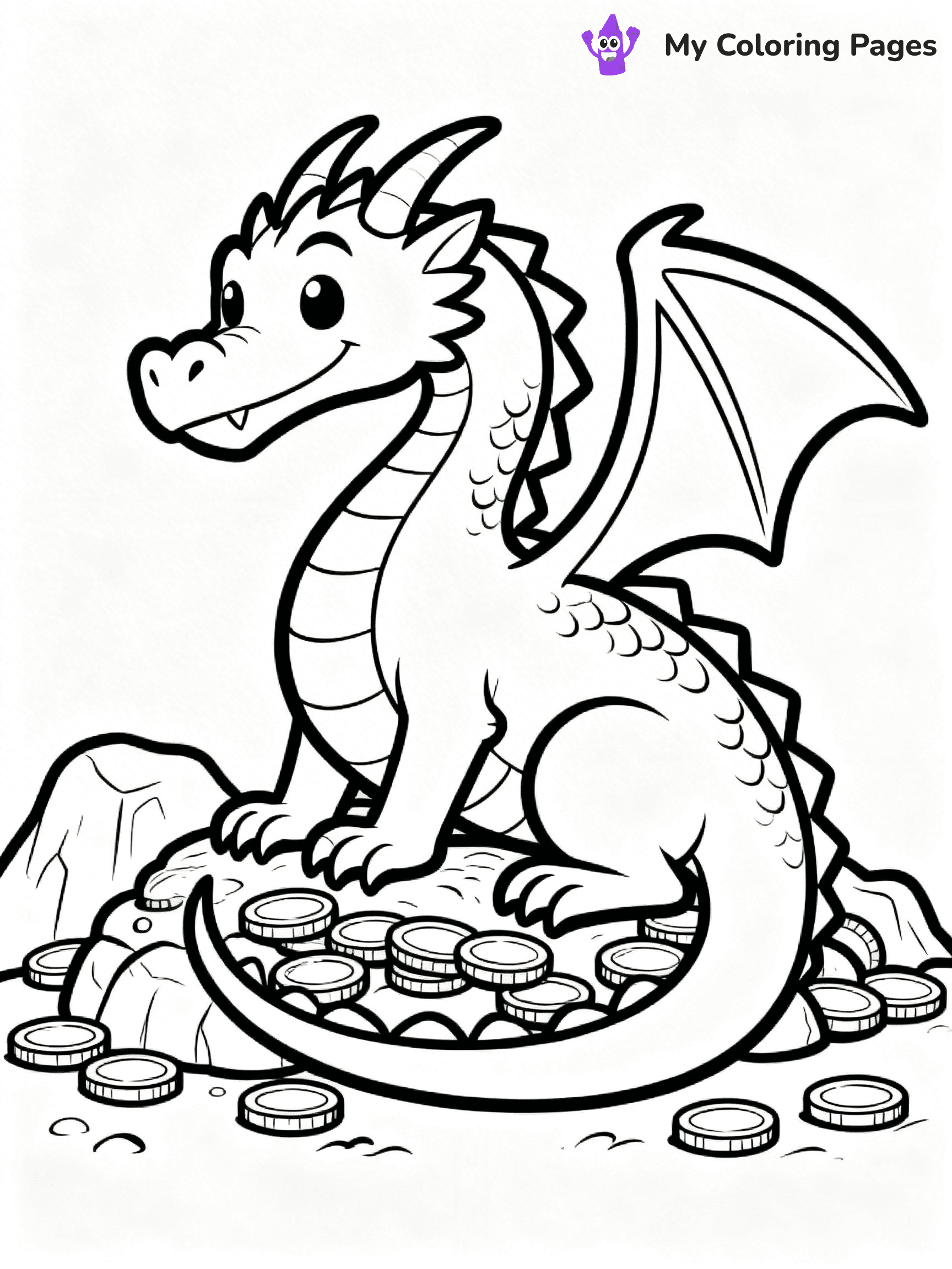 Realistic Dragon Coloring Pages - 71