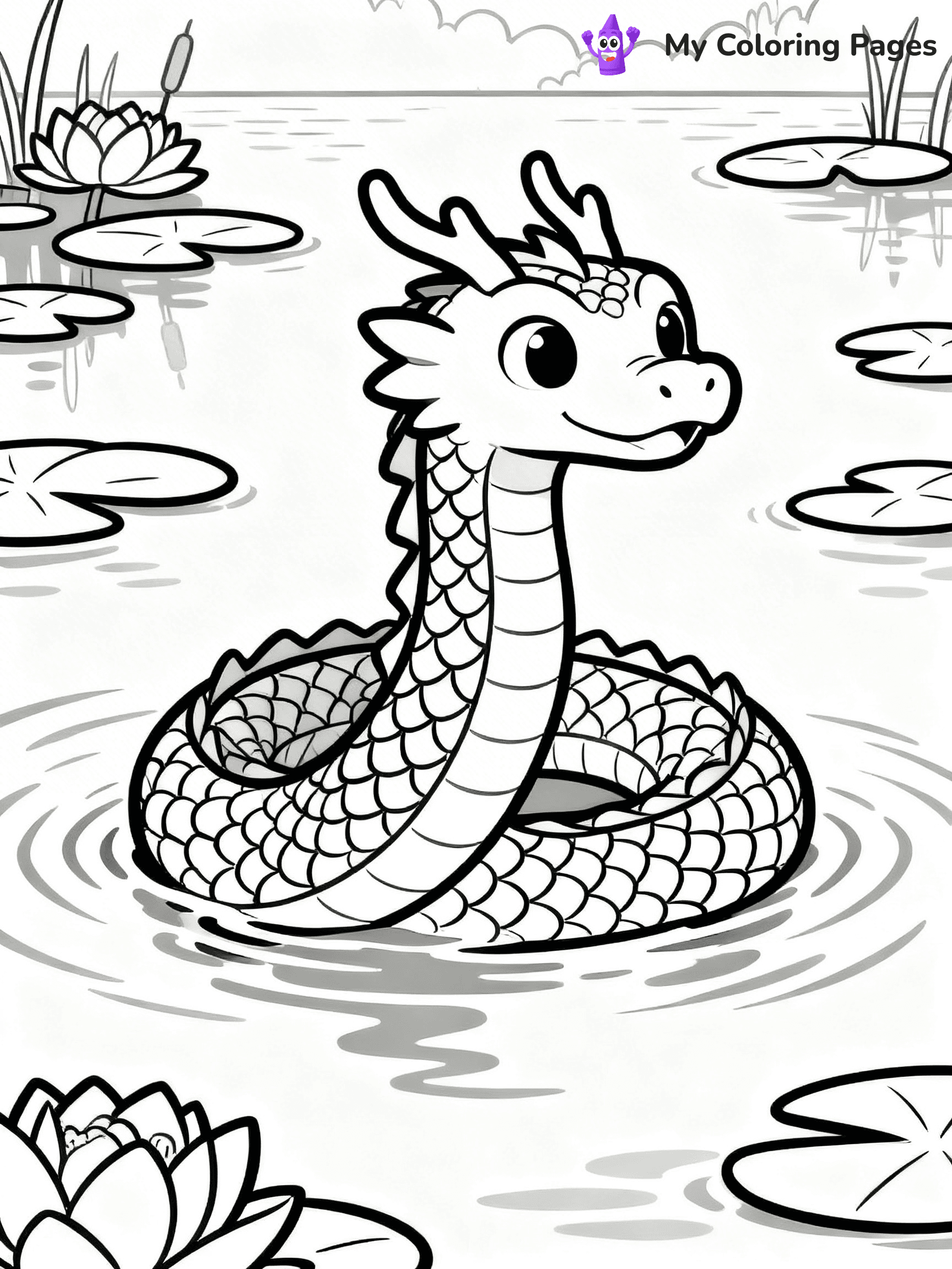 Realistic Dragon Coloring Pages - 68
