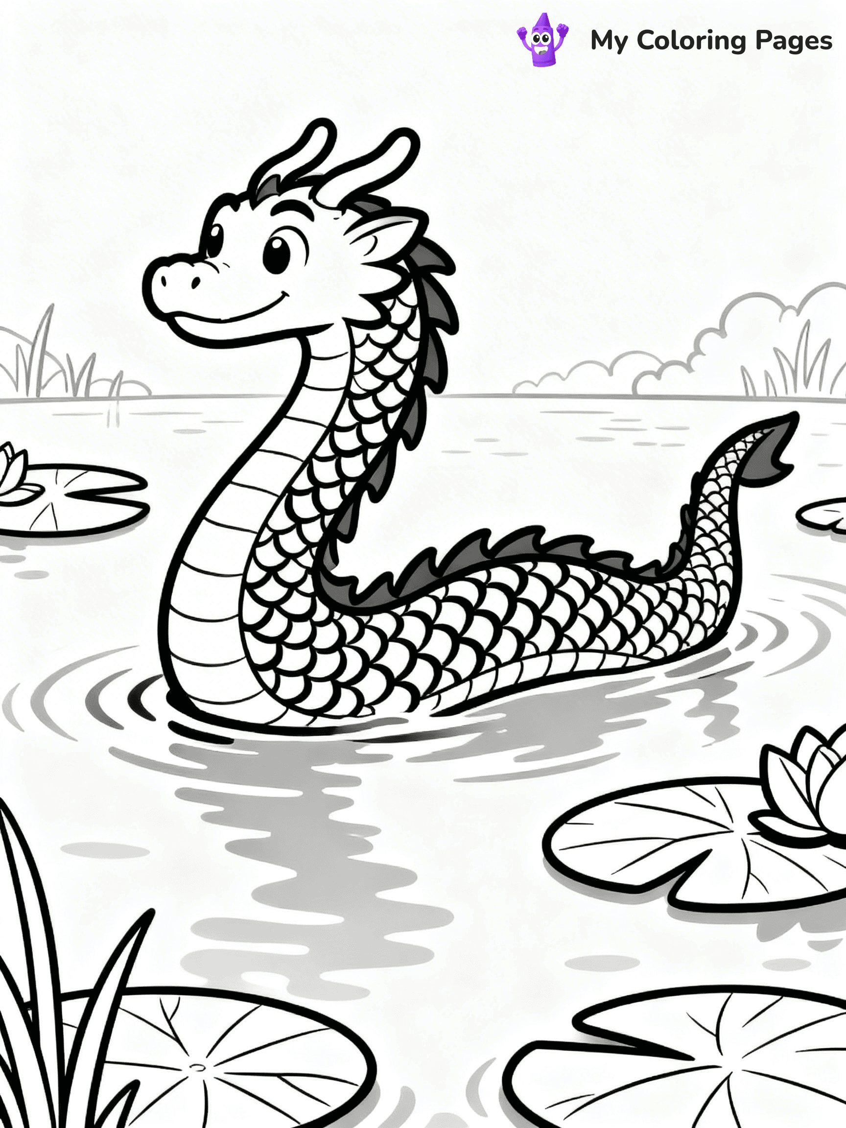Realistic Dragon Coloring Pages - 67
