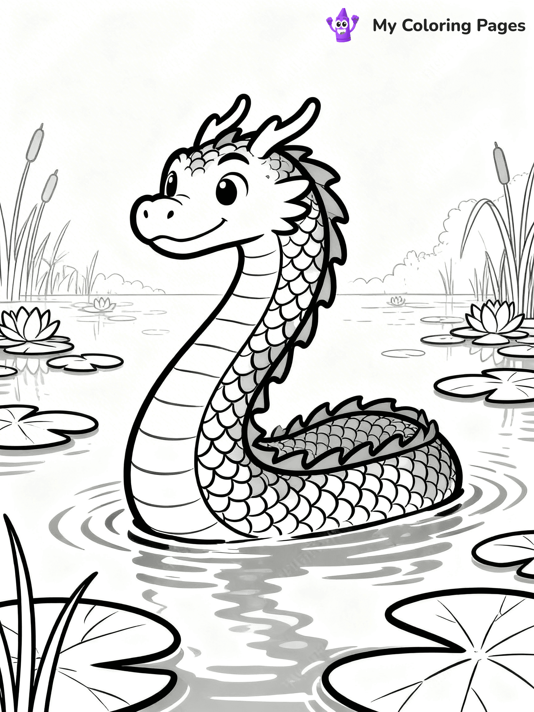Realistic Dragon Coloring Pages - 66