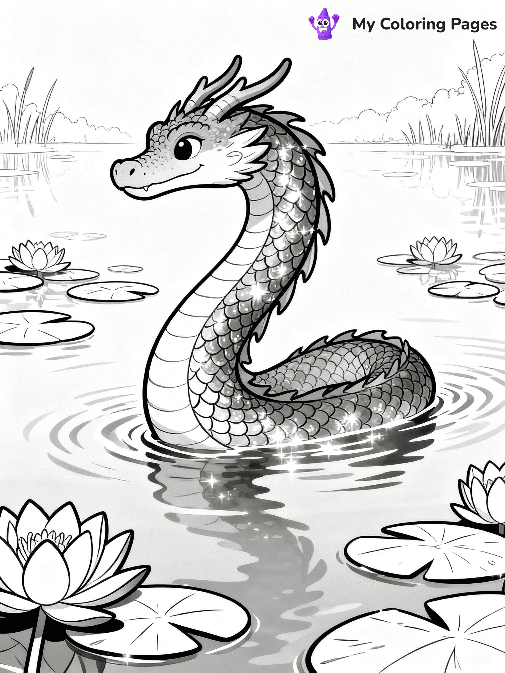 Realistic Dragon Coloring Pages - 64