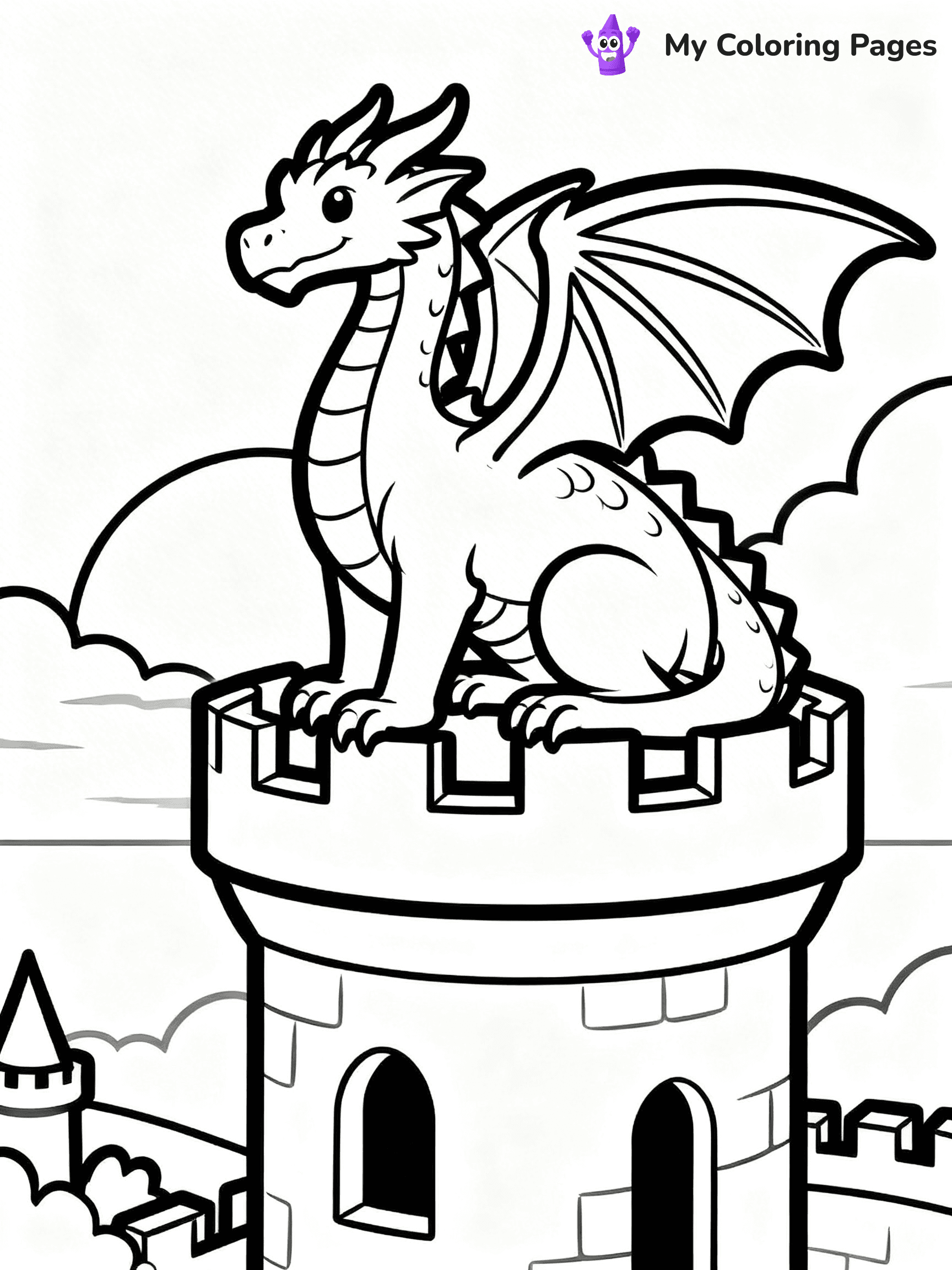 Realistic Dragon Coloring Pages - 62