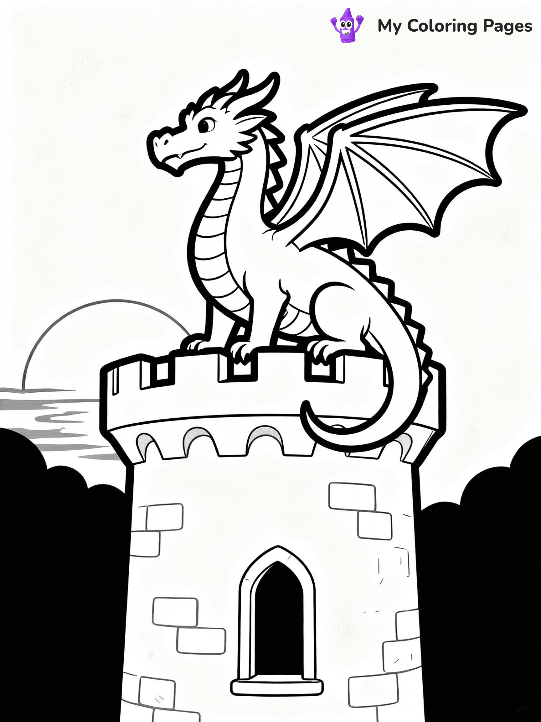 Realistic Dragon Coloring Pages - 61