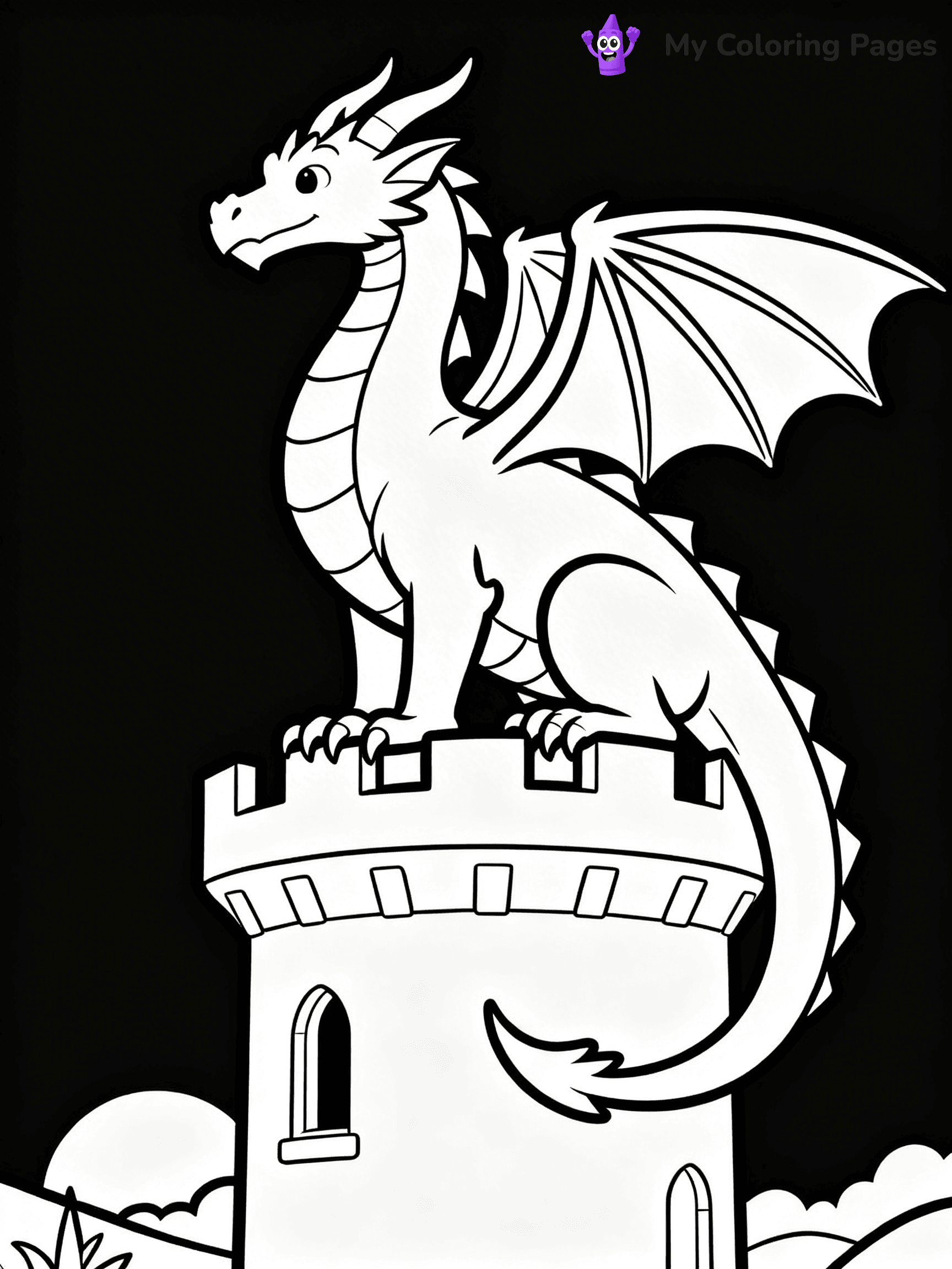 Realistic Dragon Coloring Pages - 59