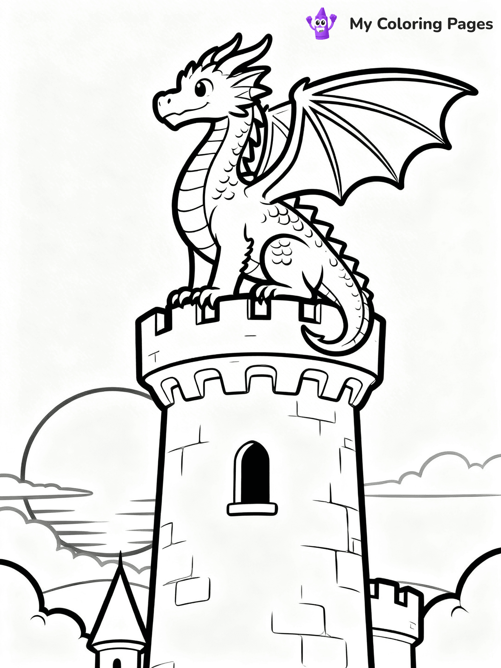 Realistic Dragon Coloring Pages - 58