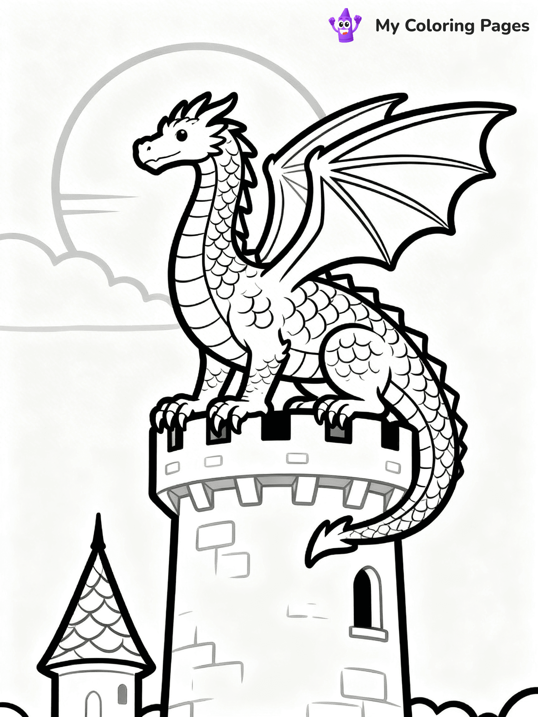 Realistic Dragon Coloring Pages - 57