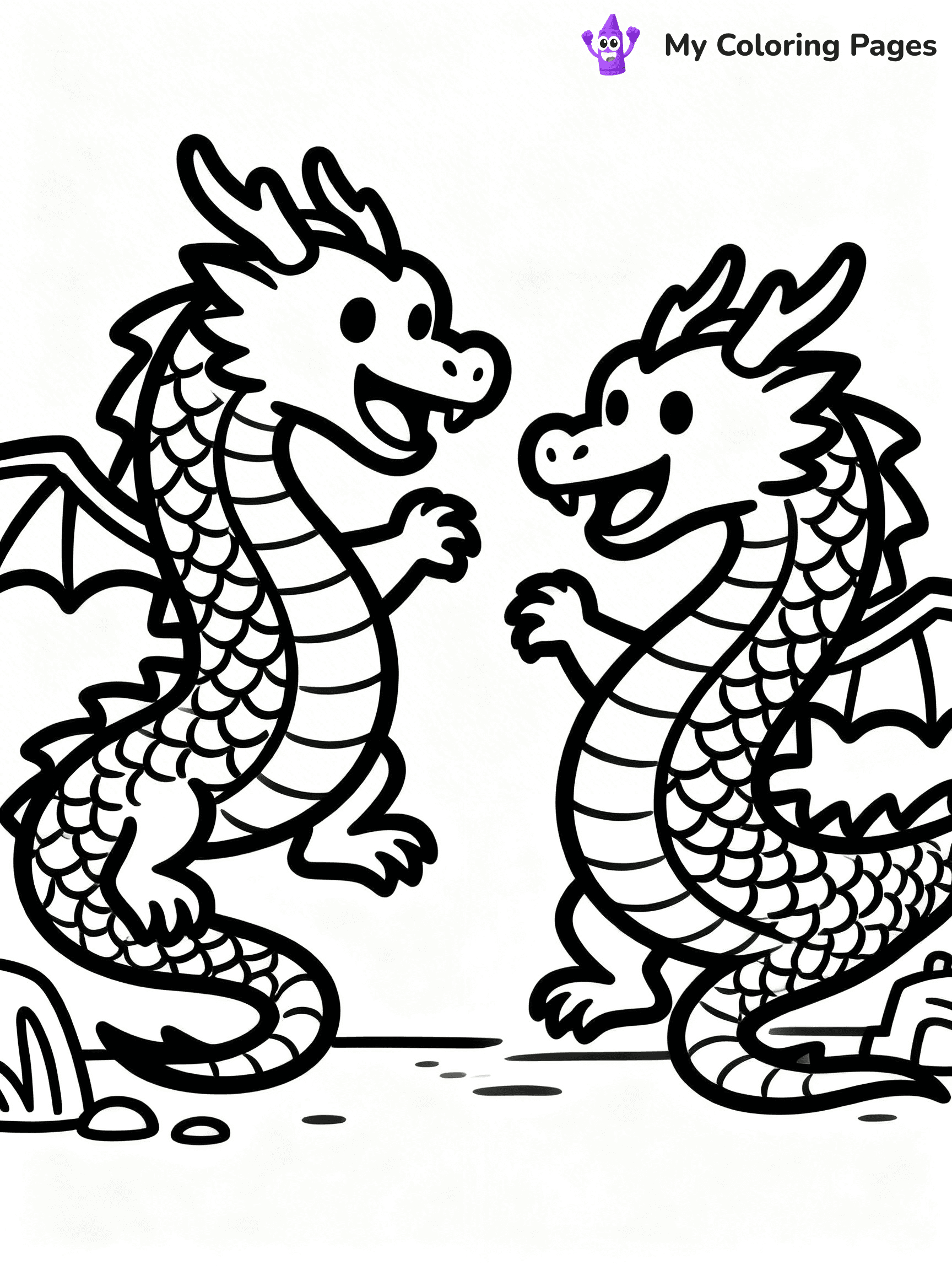 Realistic Dragon Coloring Pages - 56