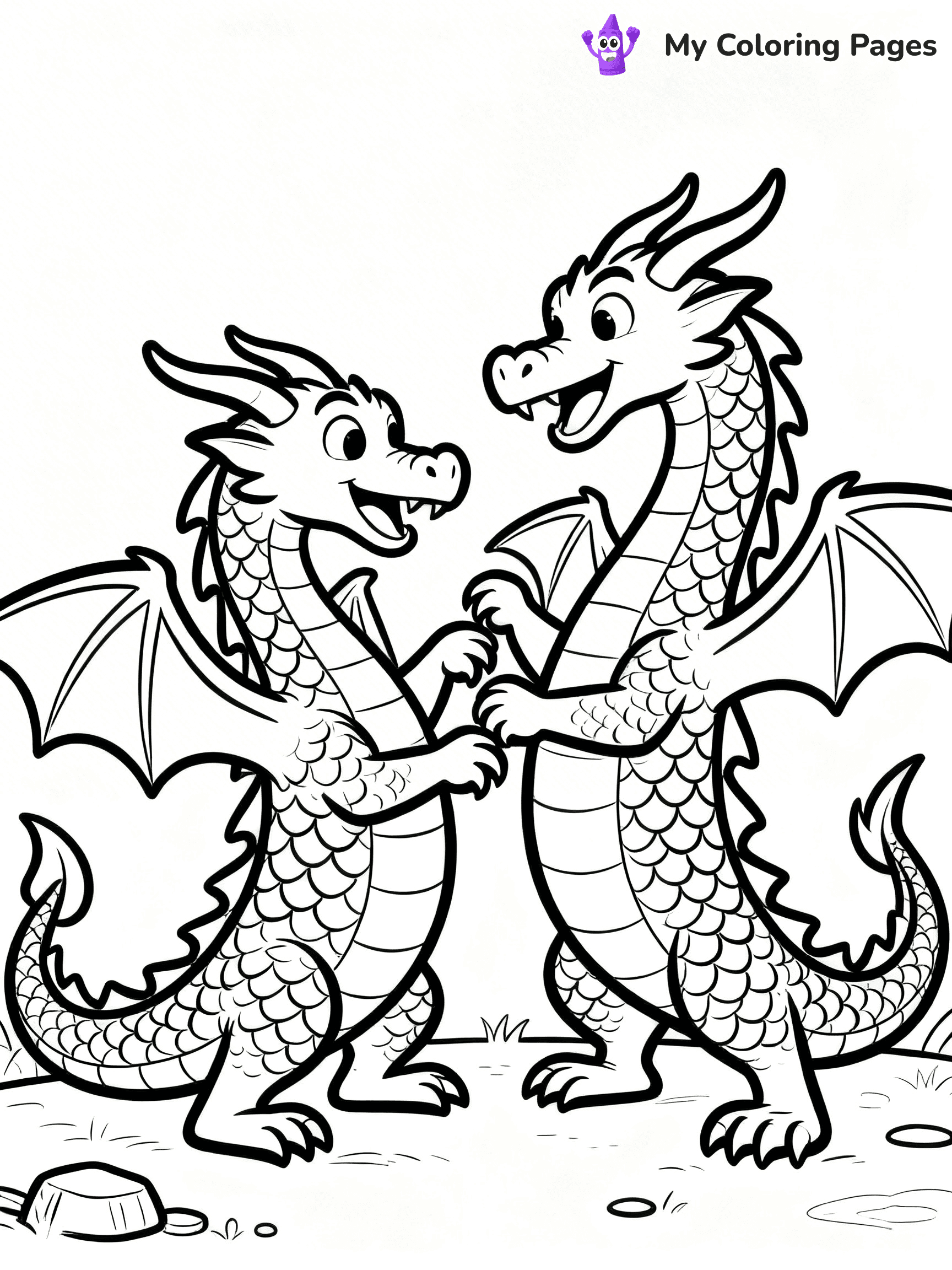 Realistic Dragon Coloring Pages - 55