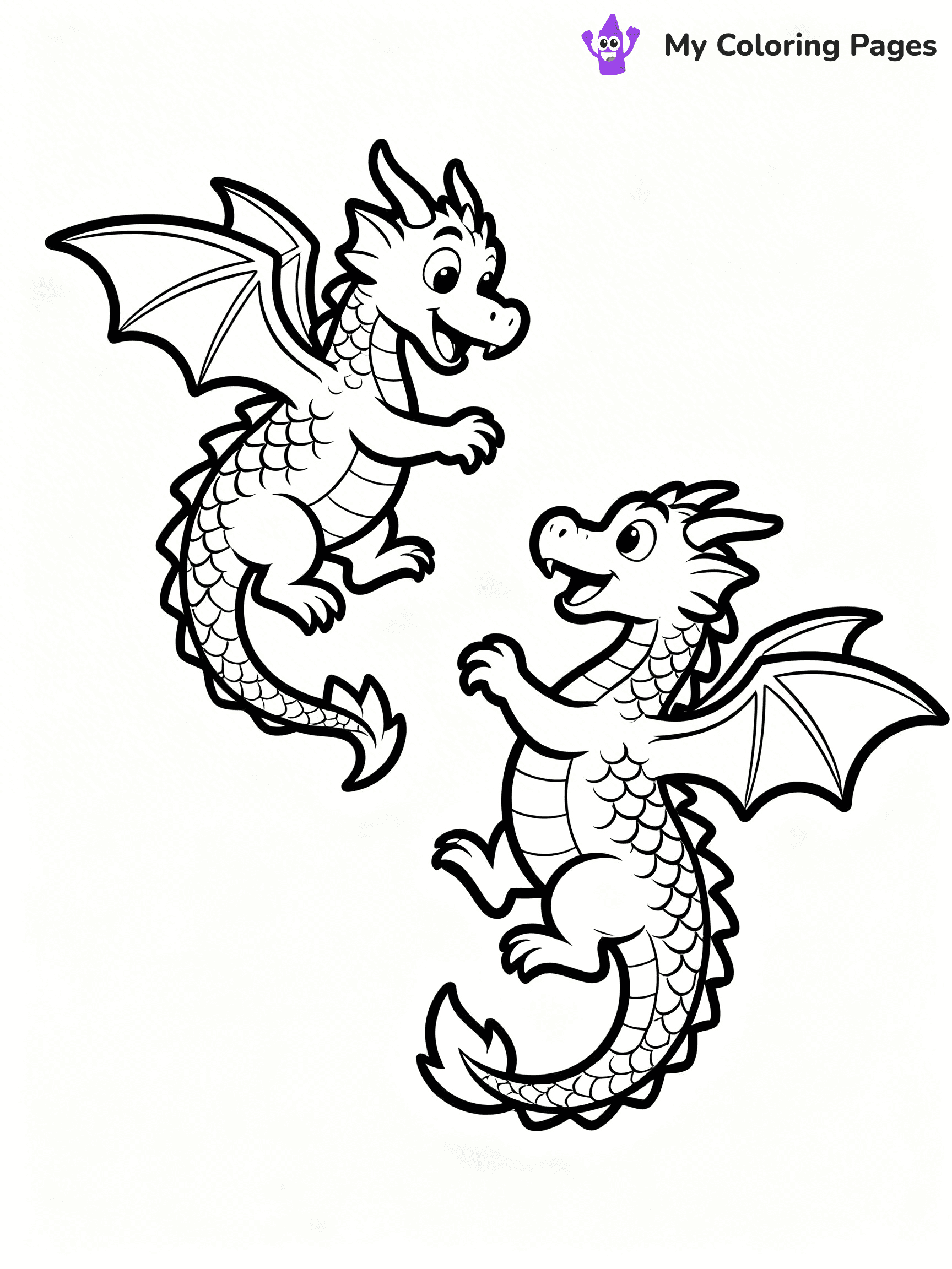 Realistic Dragon Coloring Pages - 52