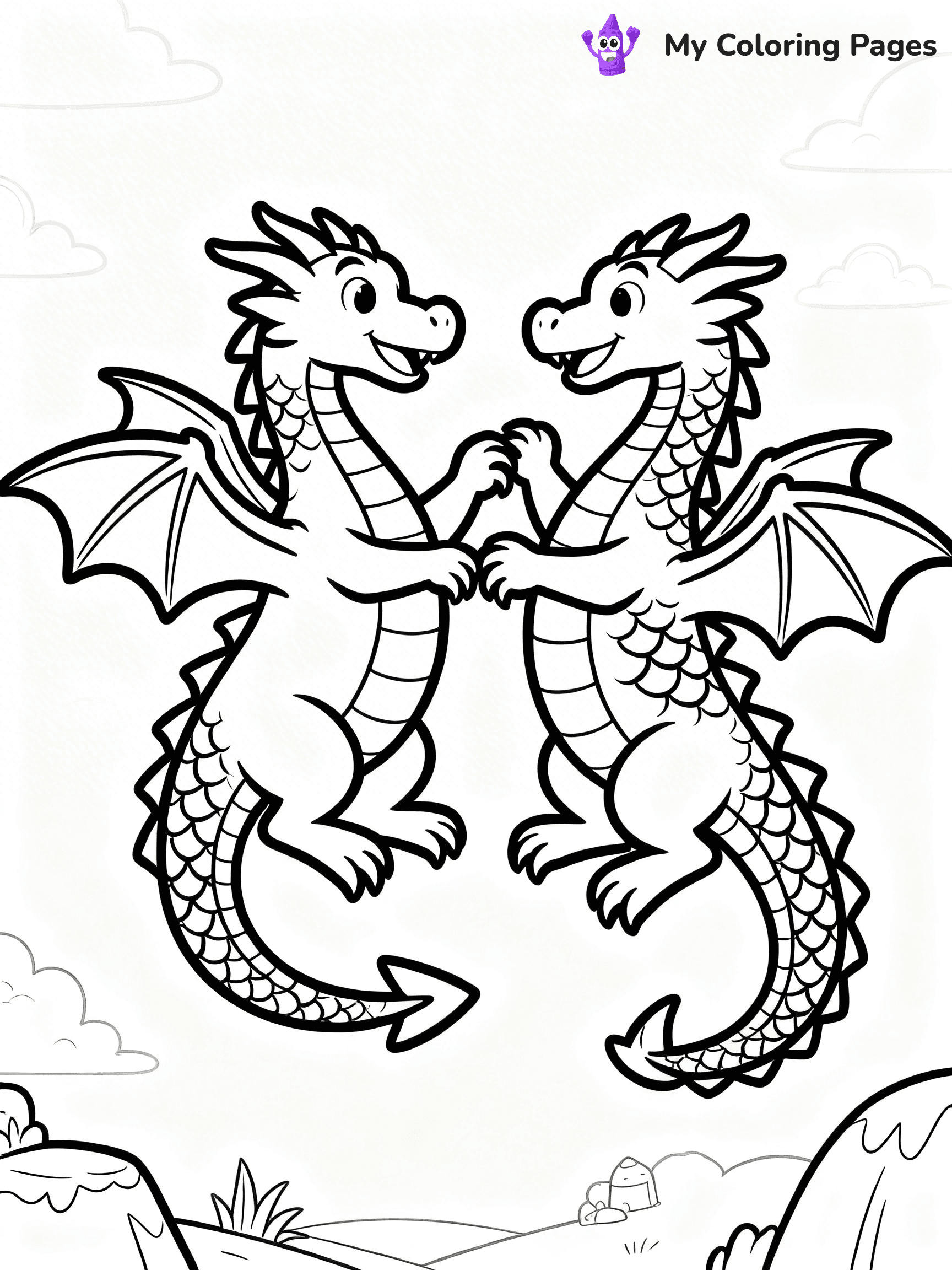 Realistic Dragon Coloring Pages - 51
