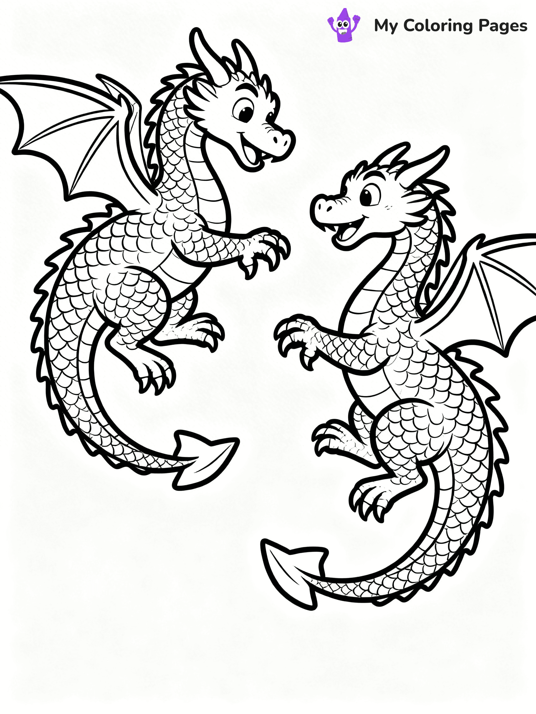 Realistic Dragon Coloring Pages - 50