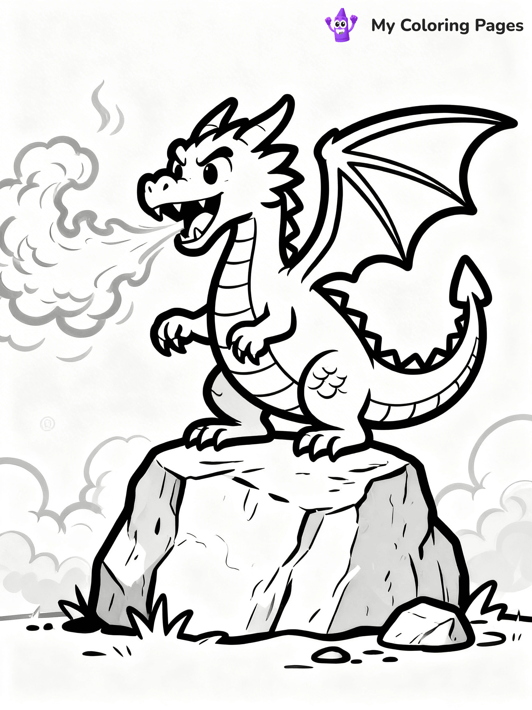 Realistic Dragon Coloring Pages - 46