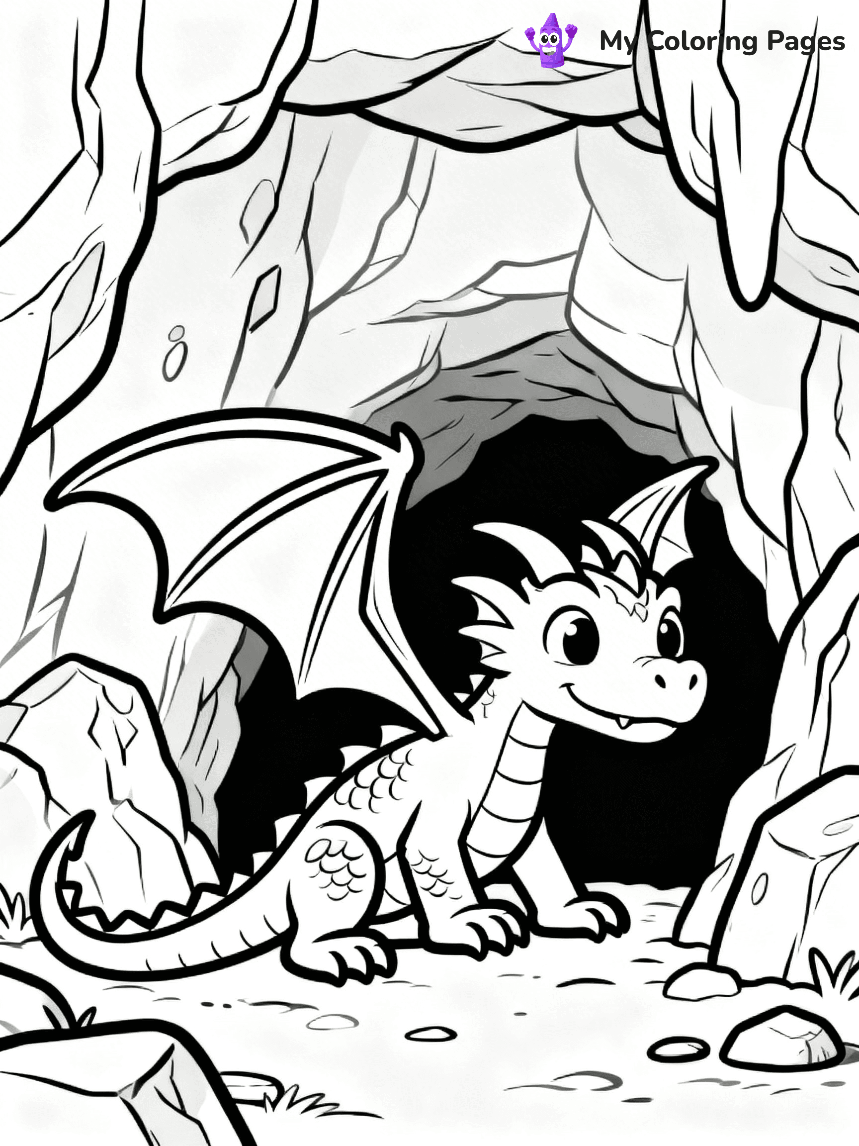 Realistic Dragon Coloring Pages - 42
