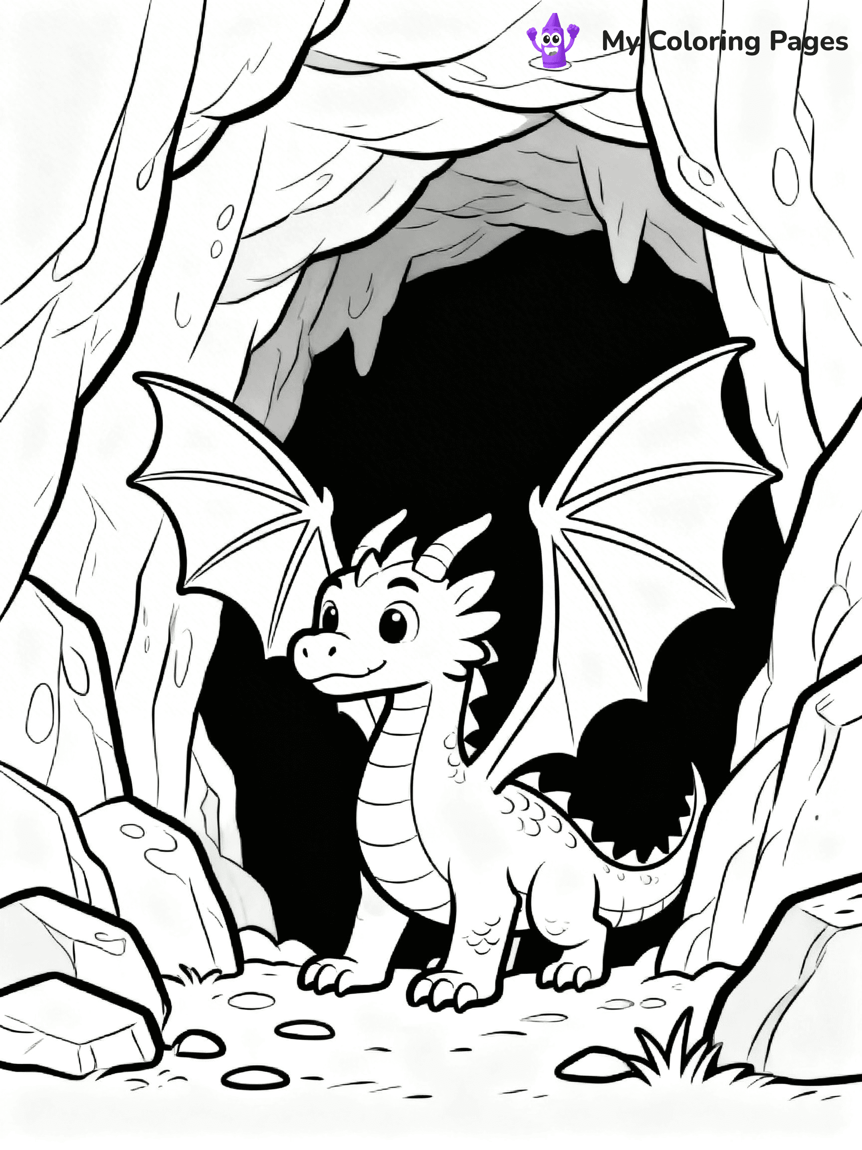 Realistic Dragon Coloring Pages - 41