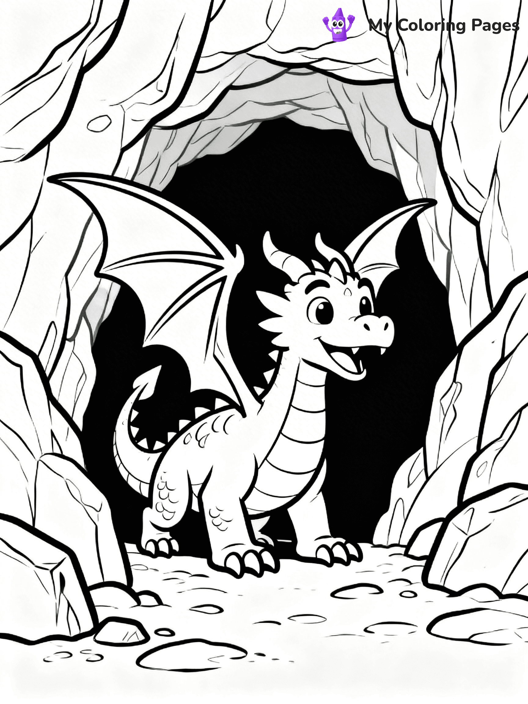 Realistic Dragon Coloring Pages - 40
