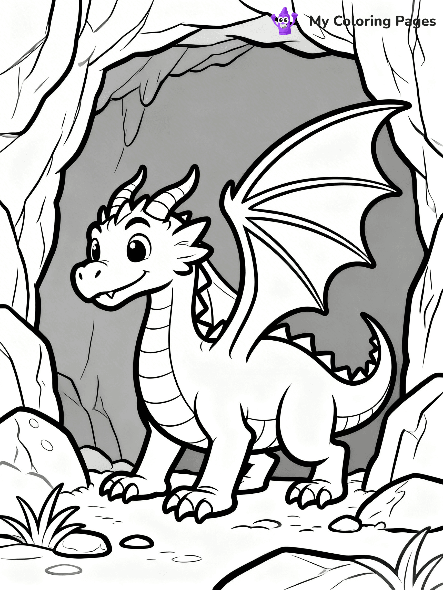 Realistic Dragon Coloring Pages - 39