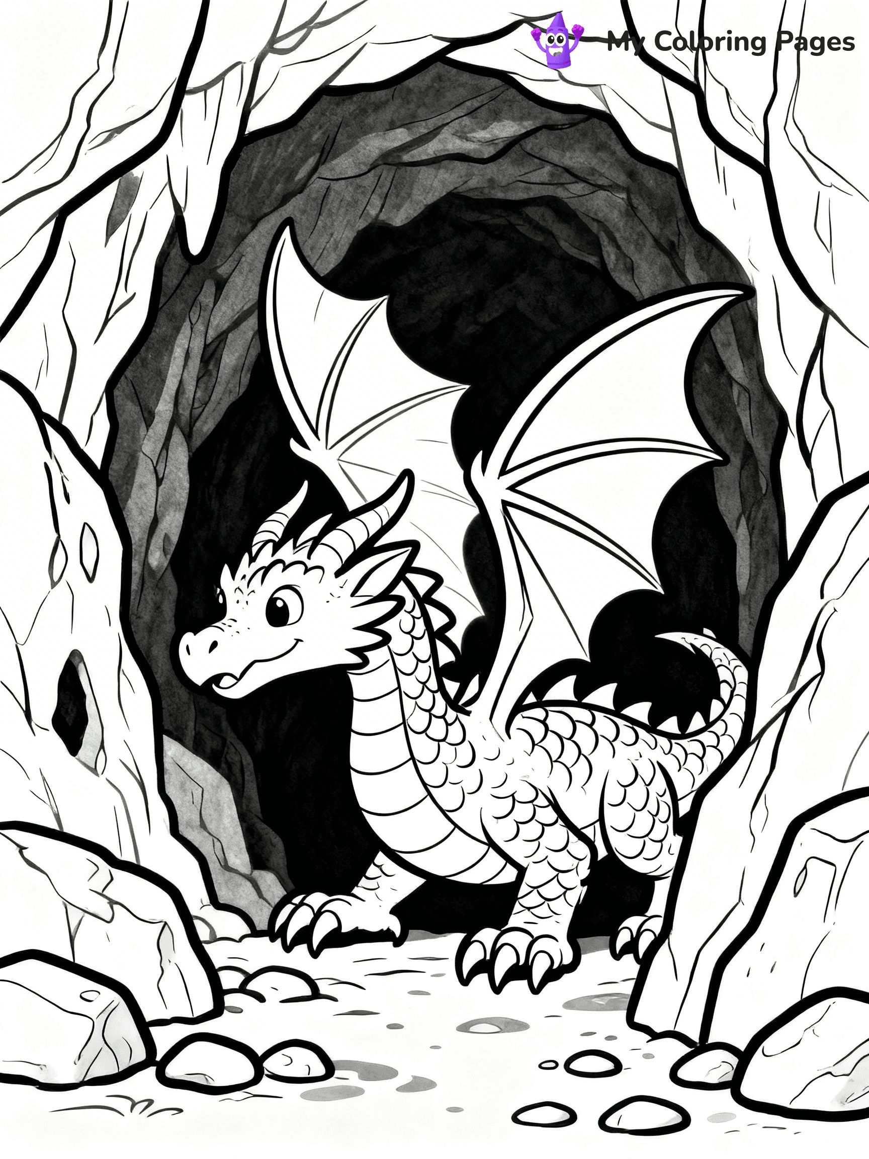 Realistic Dragon Coloring Pages - 38