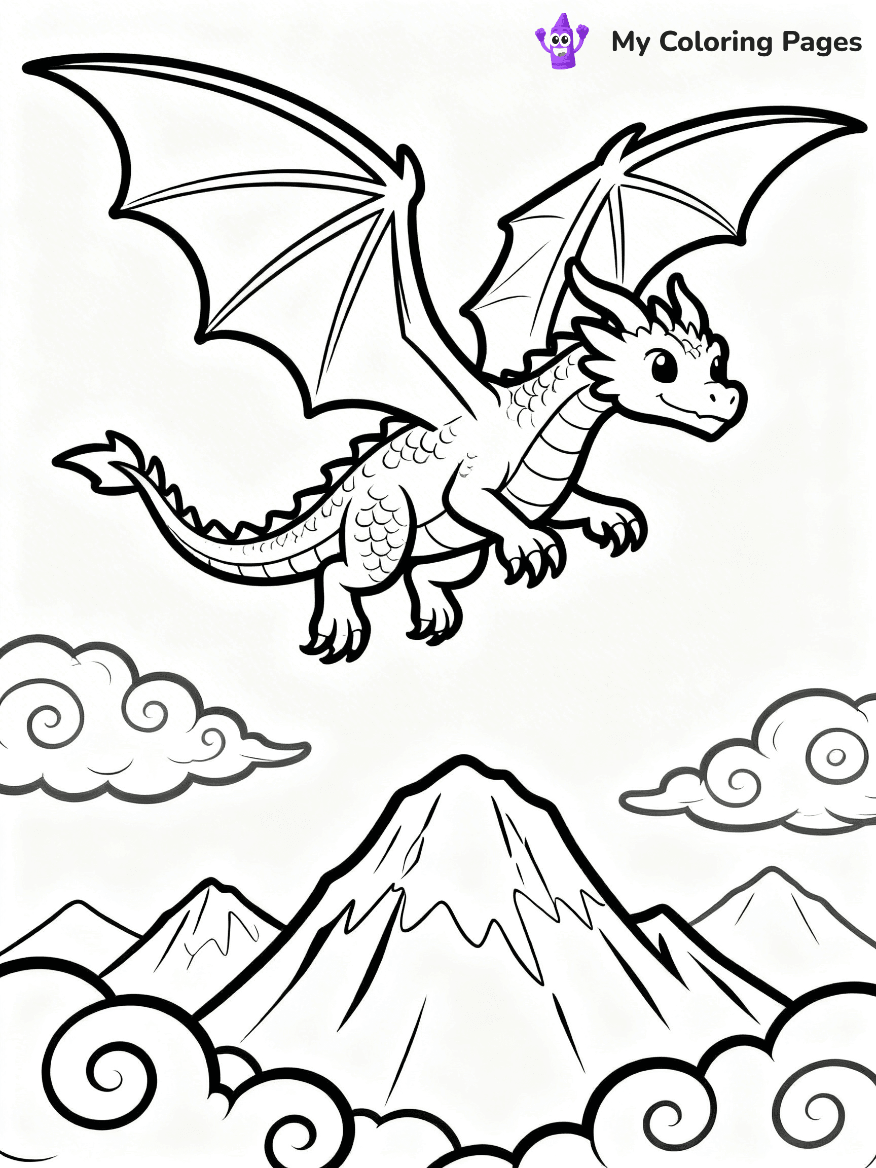 Realistic Dragon Coloring Pages - 33