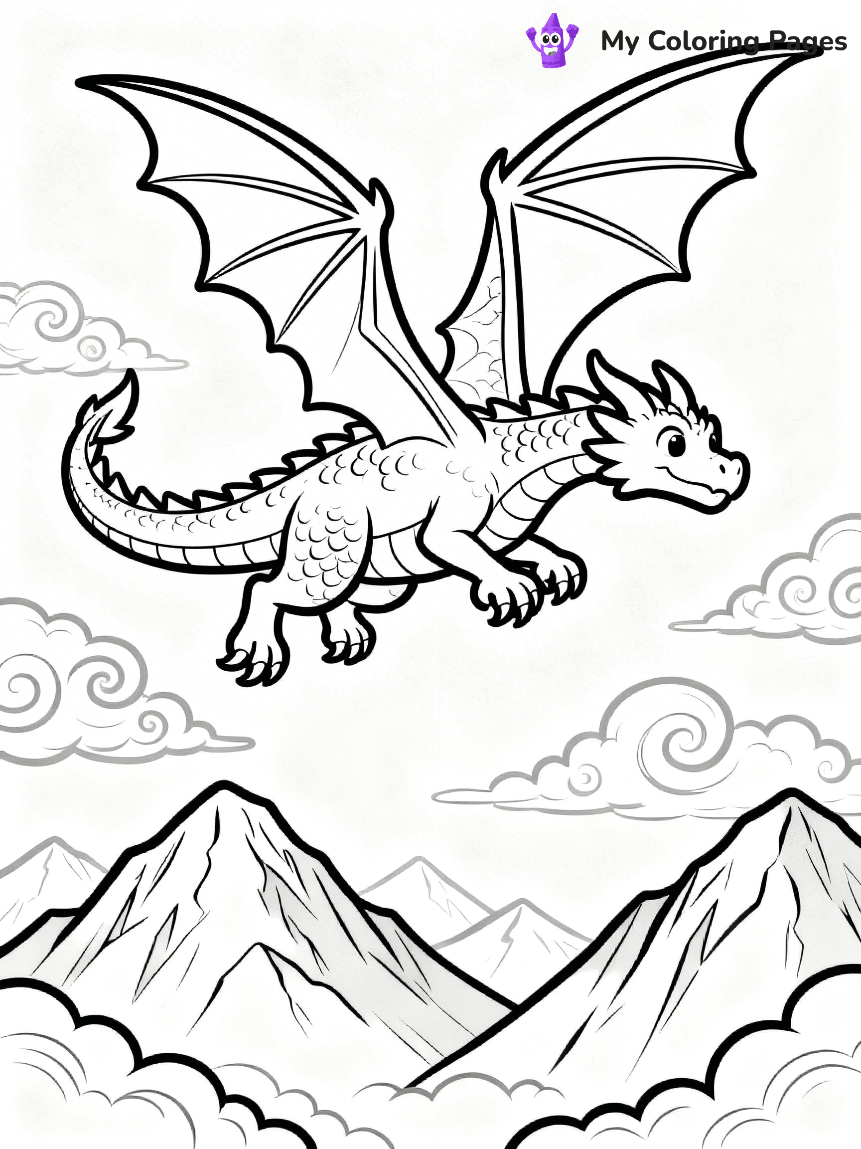 Realistic Dragon Coloring Pages - 31