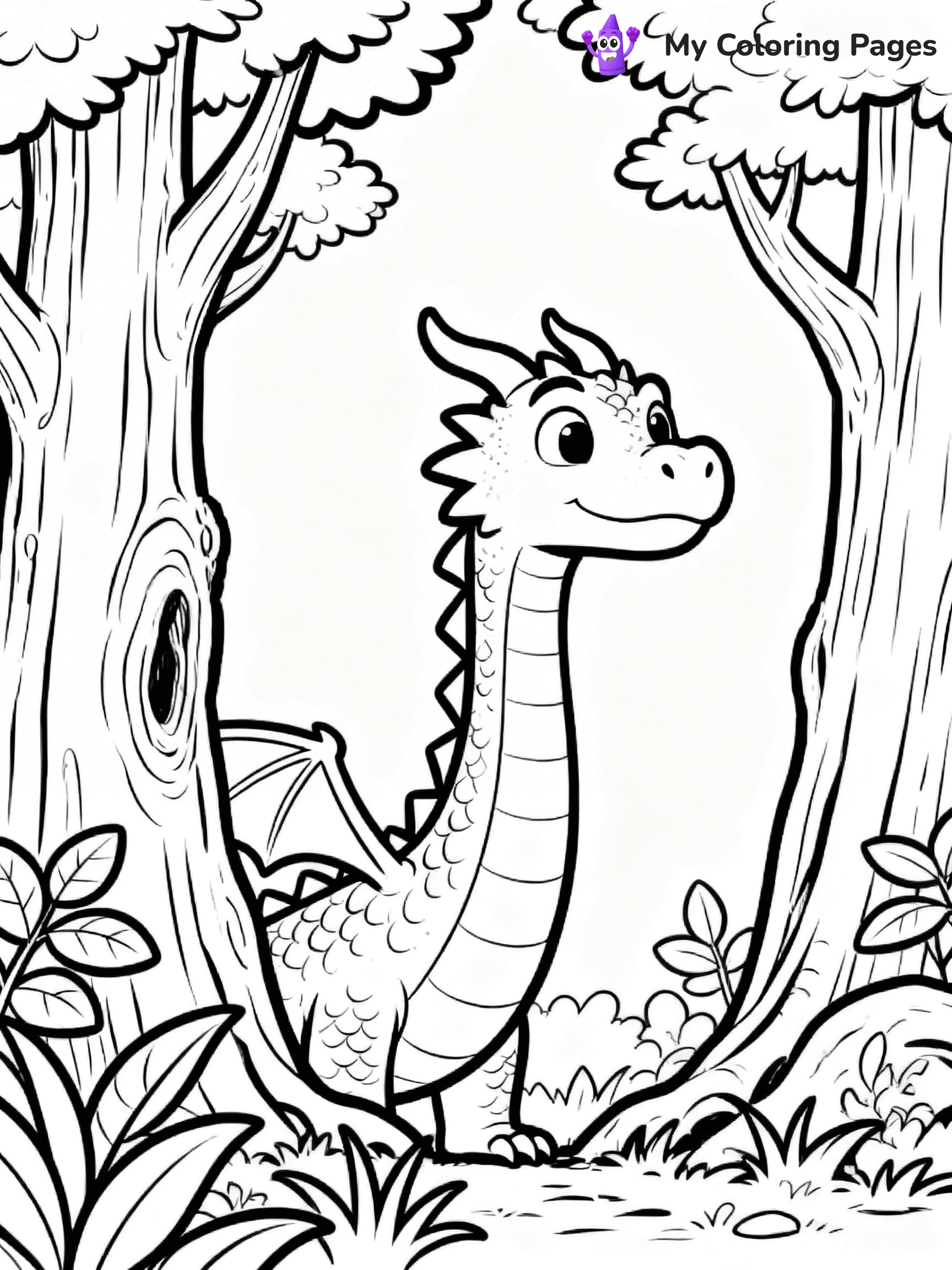 Realistic Dragon Coloring Pages - 28