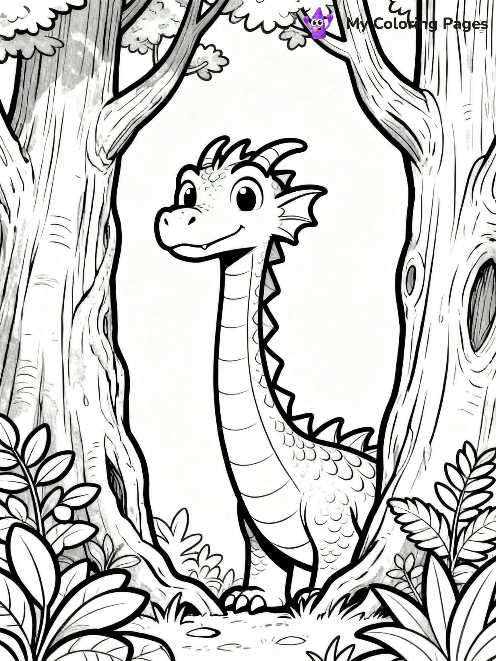 Realistic Dragon Coloring Pages - 25