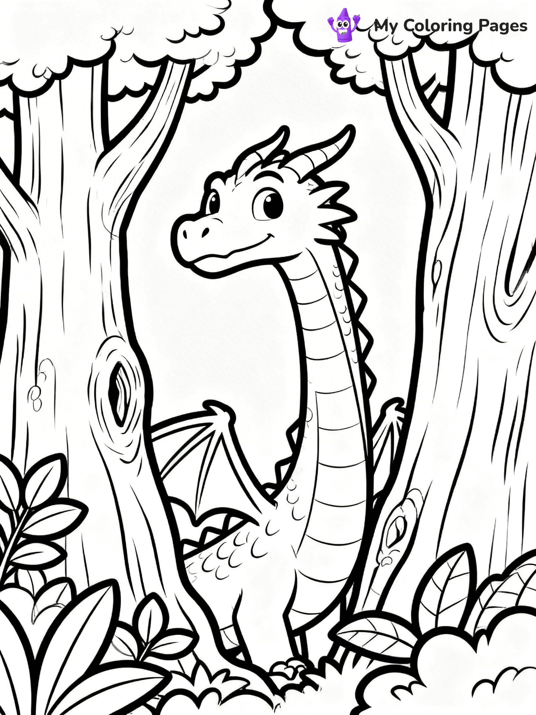 Realistic Dragon Coloring Pages - 23