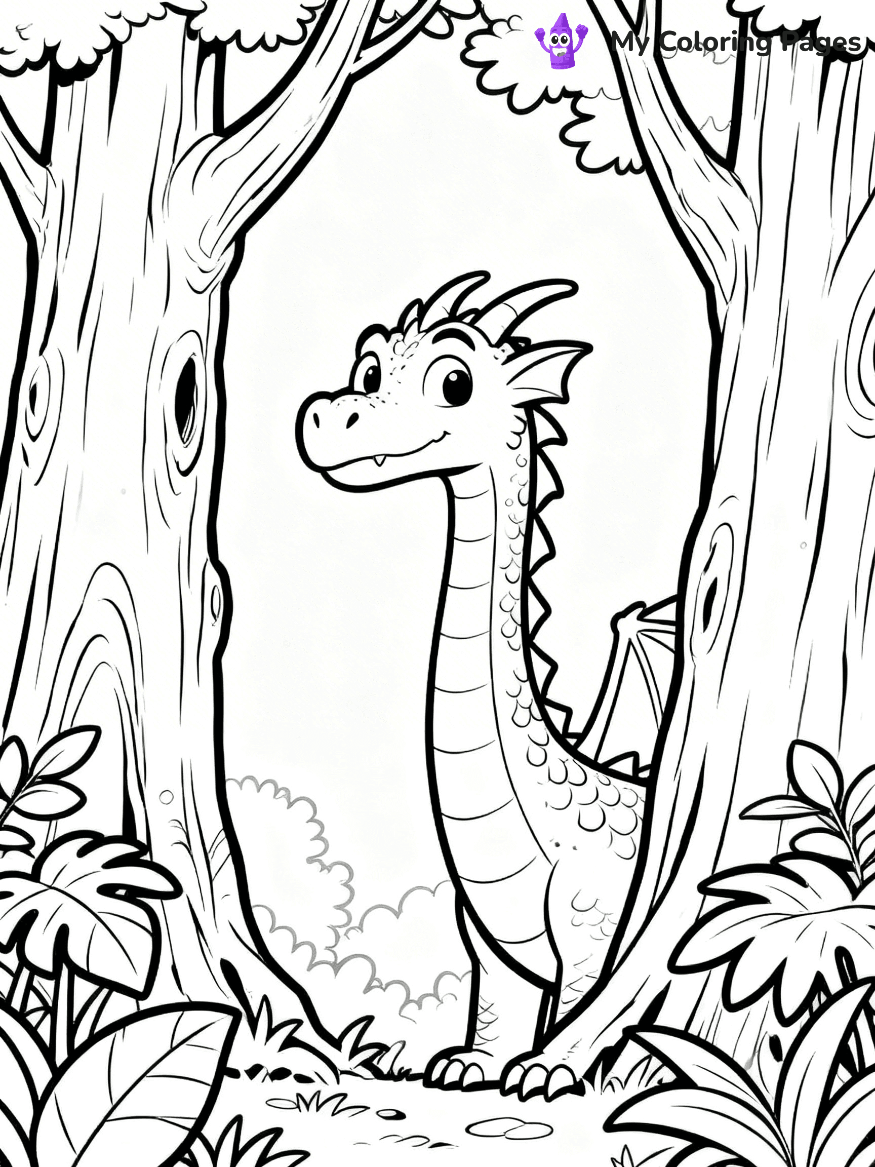Realistic Dragon Coloring Pages - 22