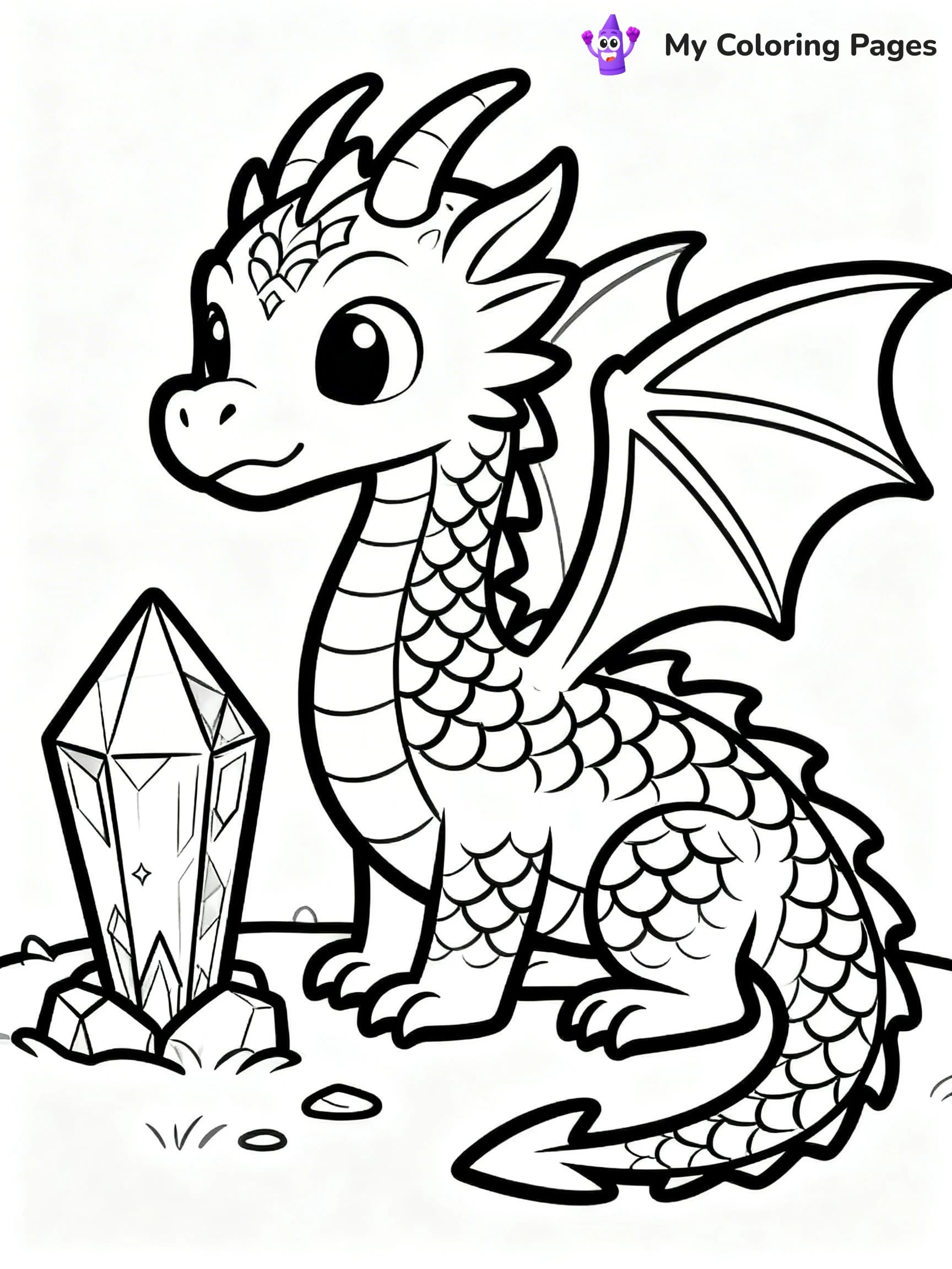 Realistic Dragon Coloring Pages - 22