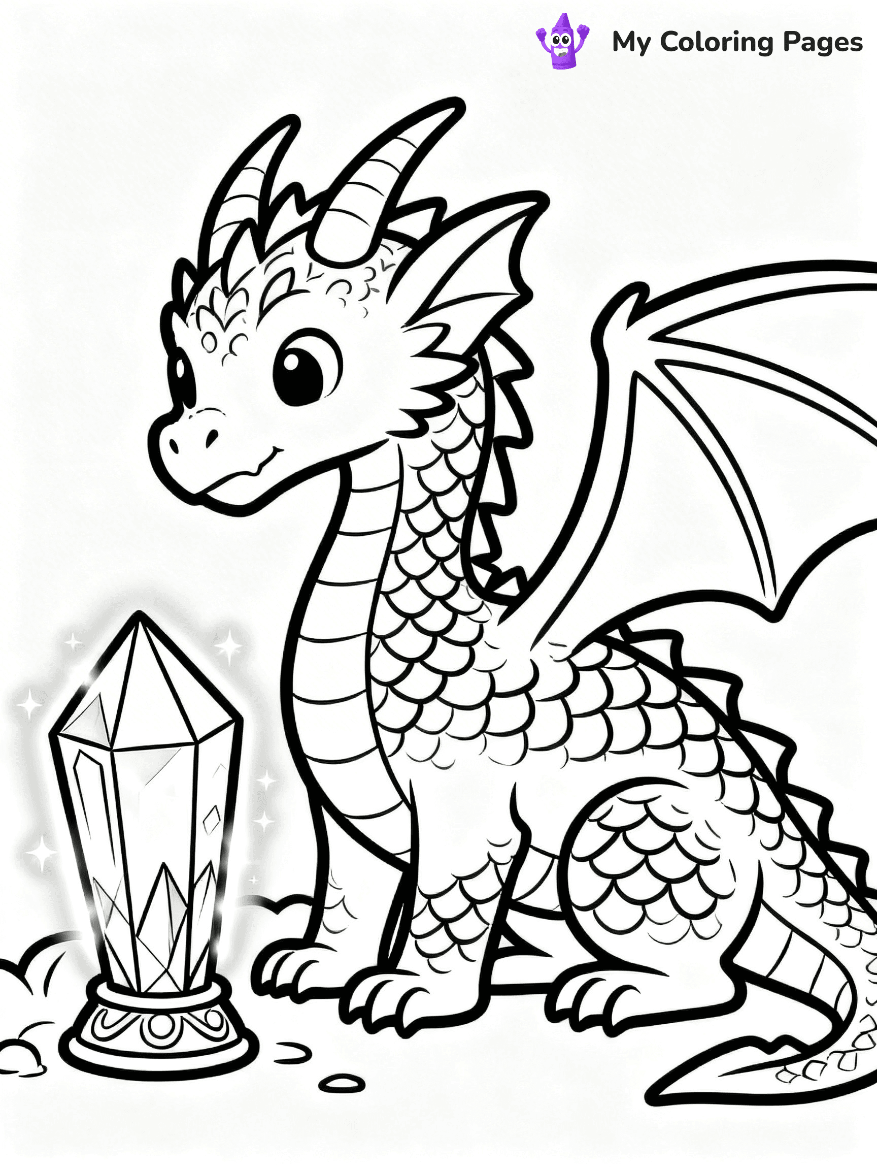 Realistic Dragon Coloring Pages - 20