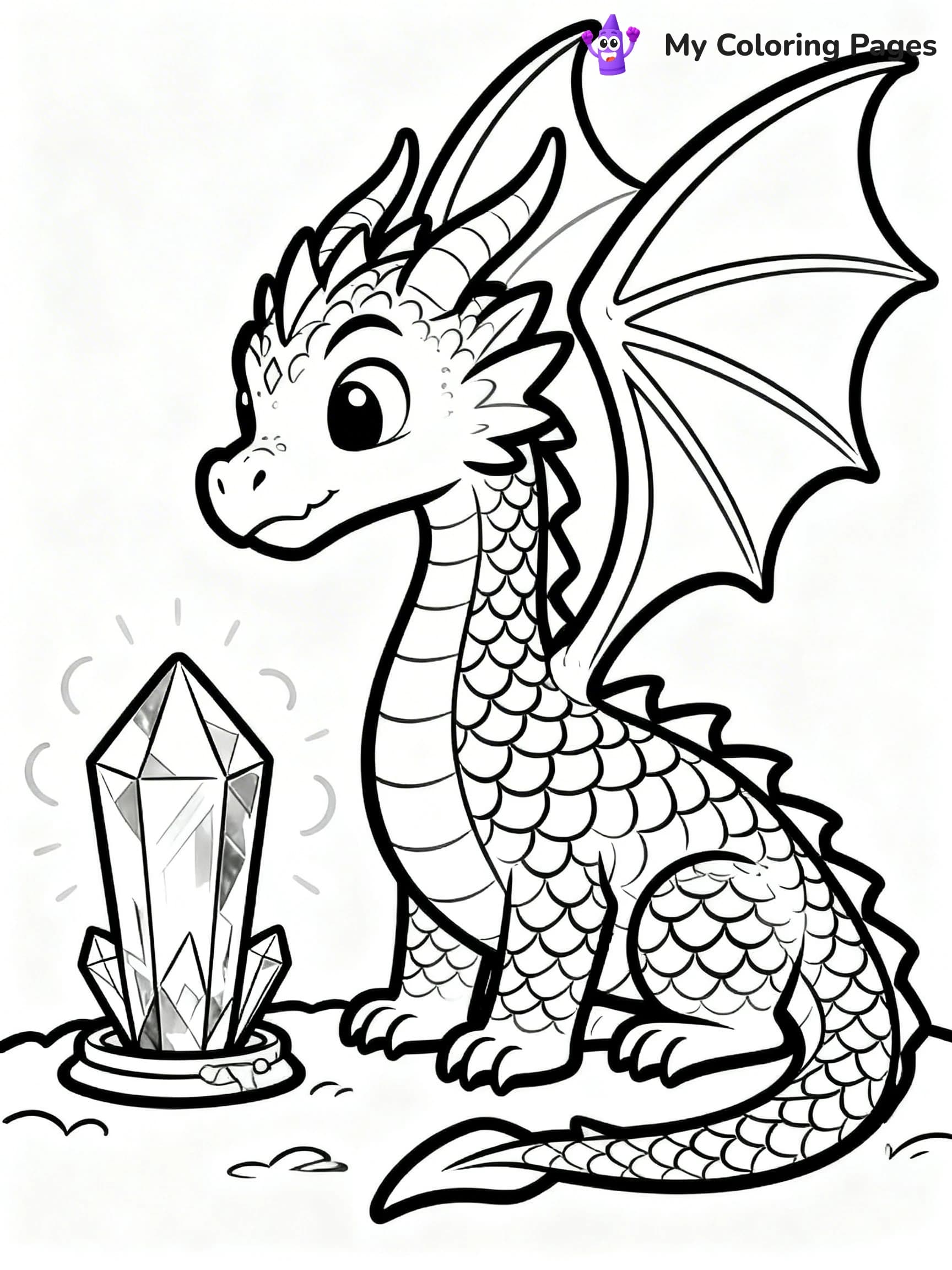 Realistic Dragon Coloring Pages - 19