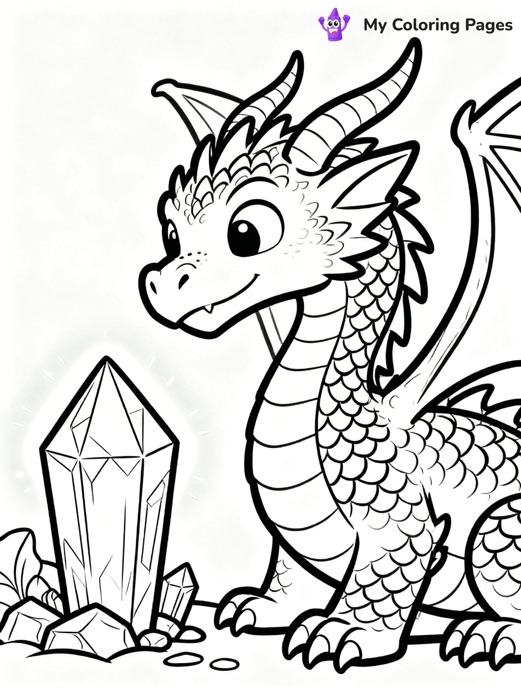 Realistic Dragon Coloring Pages - 17