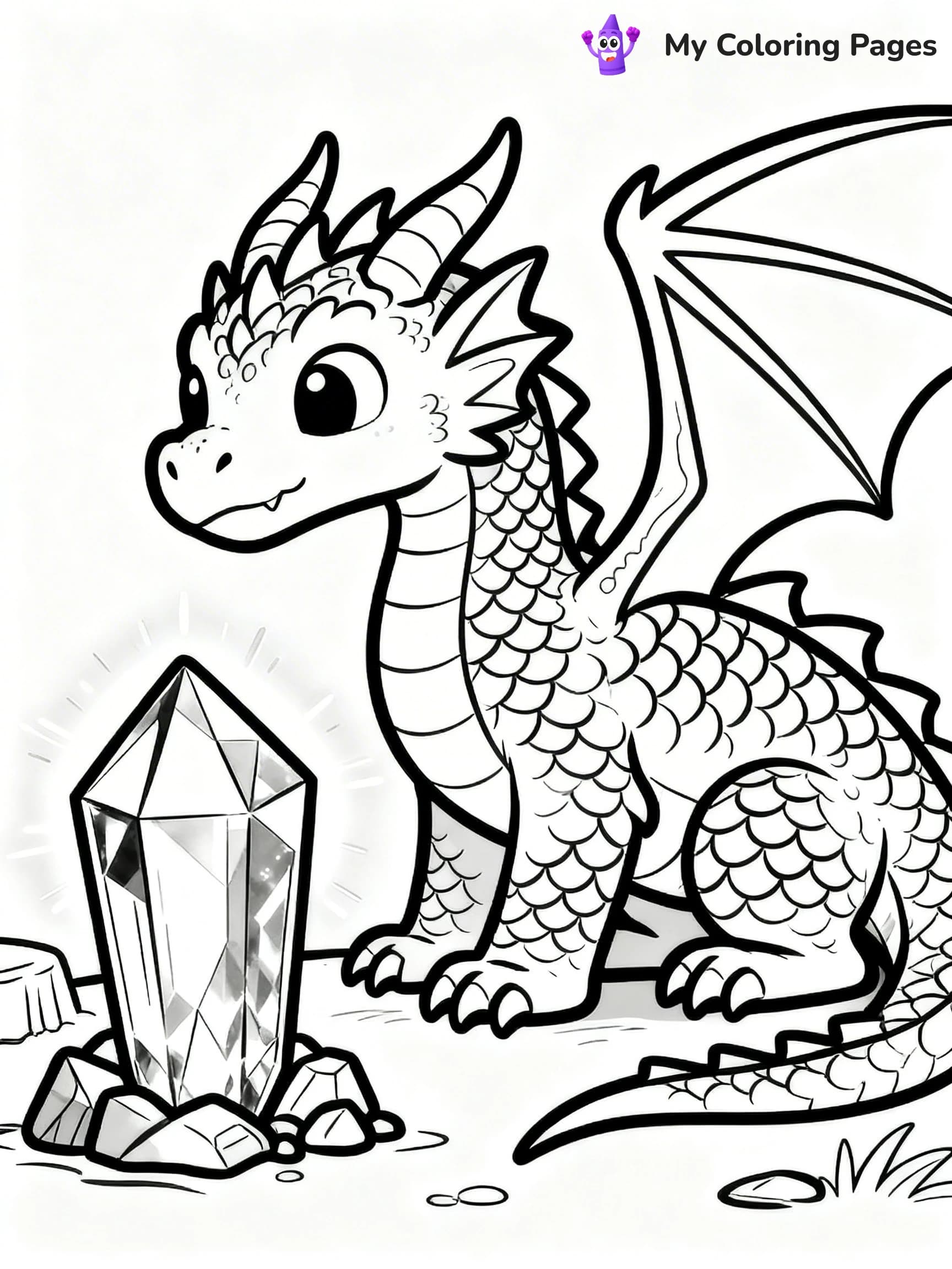 Realistic Dragon Coloring Pages - 17