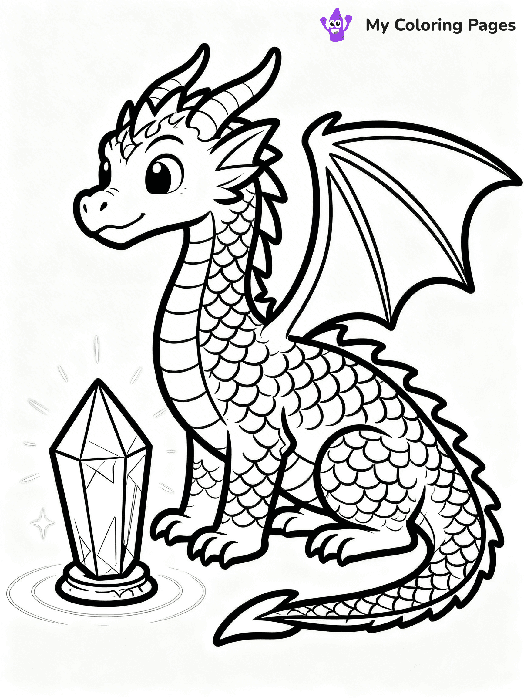 Realistic Dragon Coloring Pages - 15