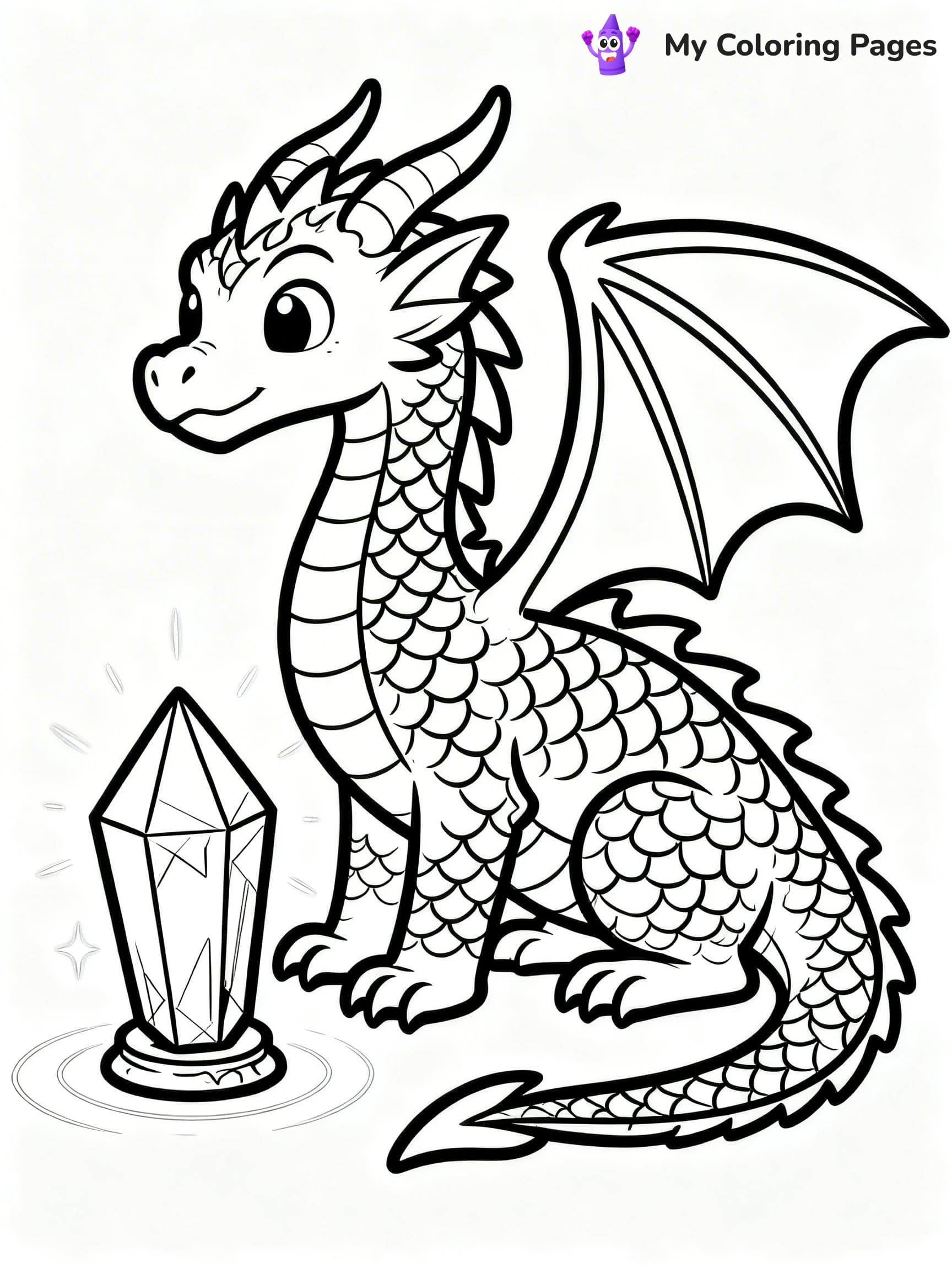 Realistic Dragon Coloring Pages - 16