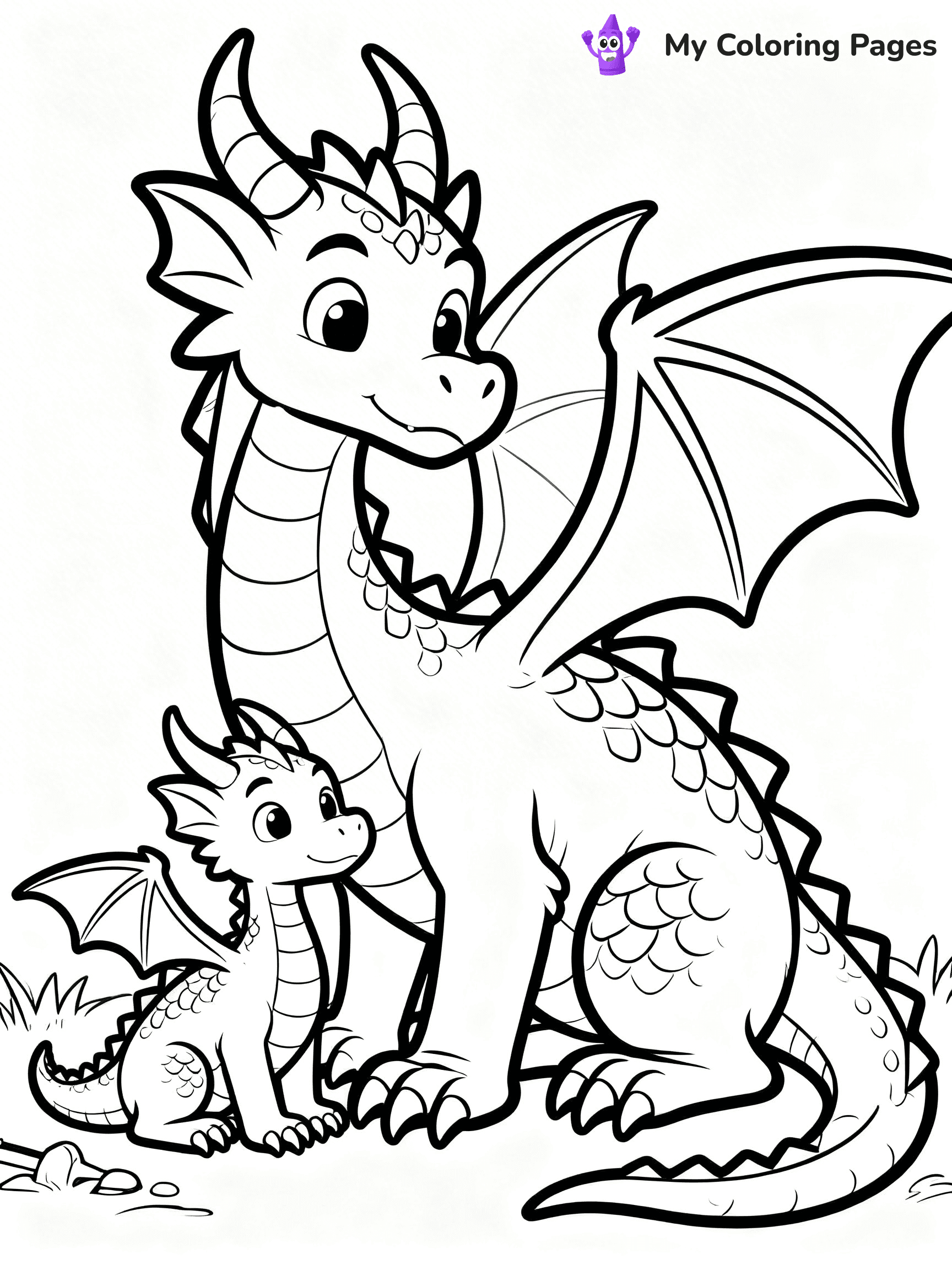 Realistic Dragon Coloring Pages - 13