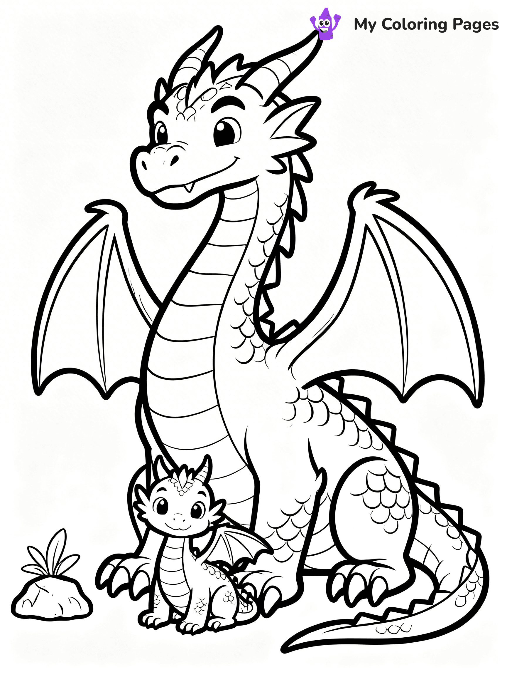 Realistic Dragon Coloring Pages - 11