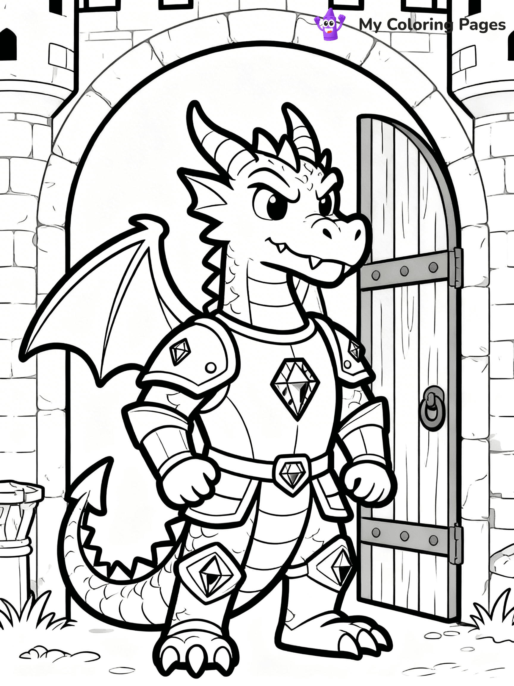 Realistic Dragon Coloring Pages - 7