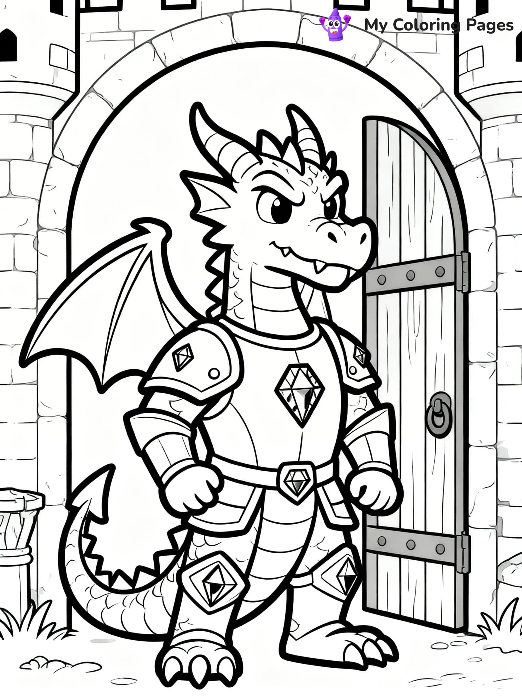 Realistic Dragon Coloring Pages - 8