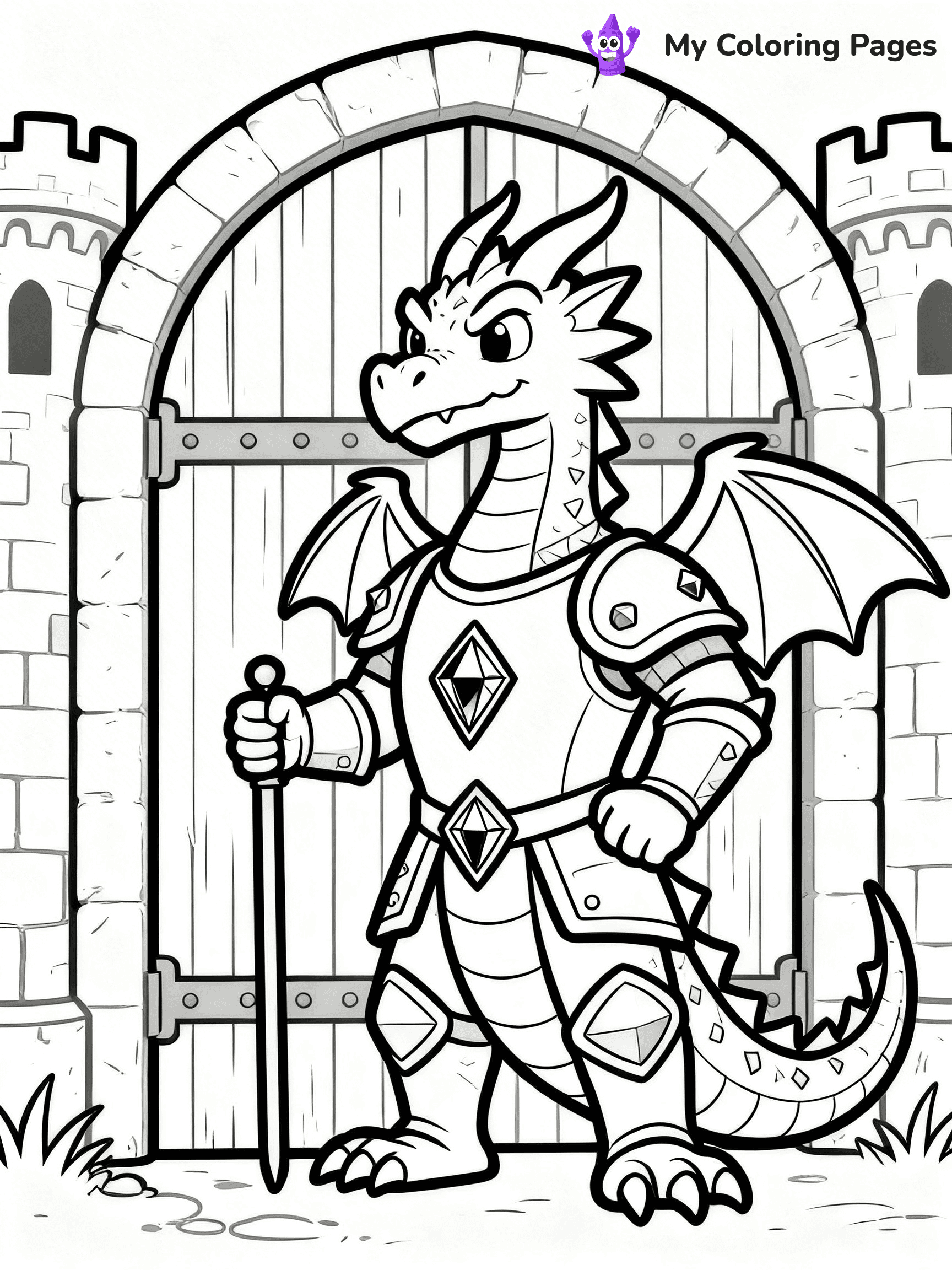 Realistic Dragon Coloring Pages - 6